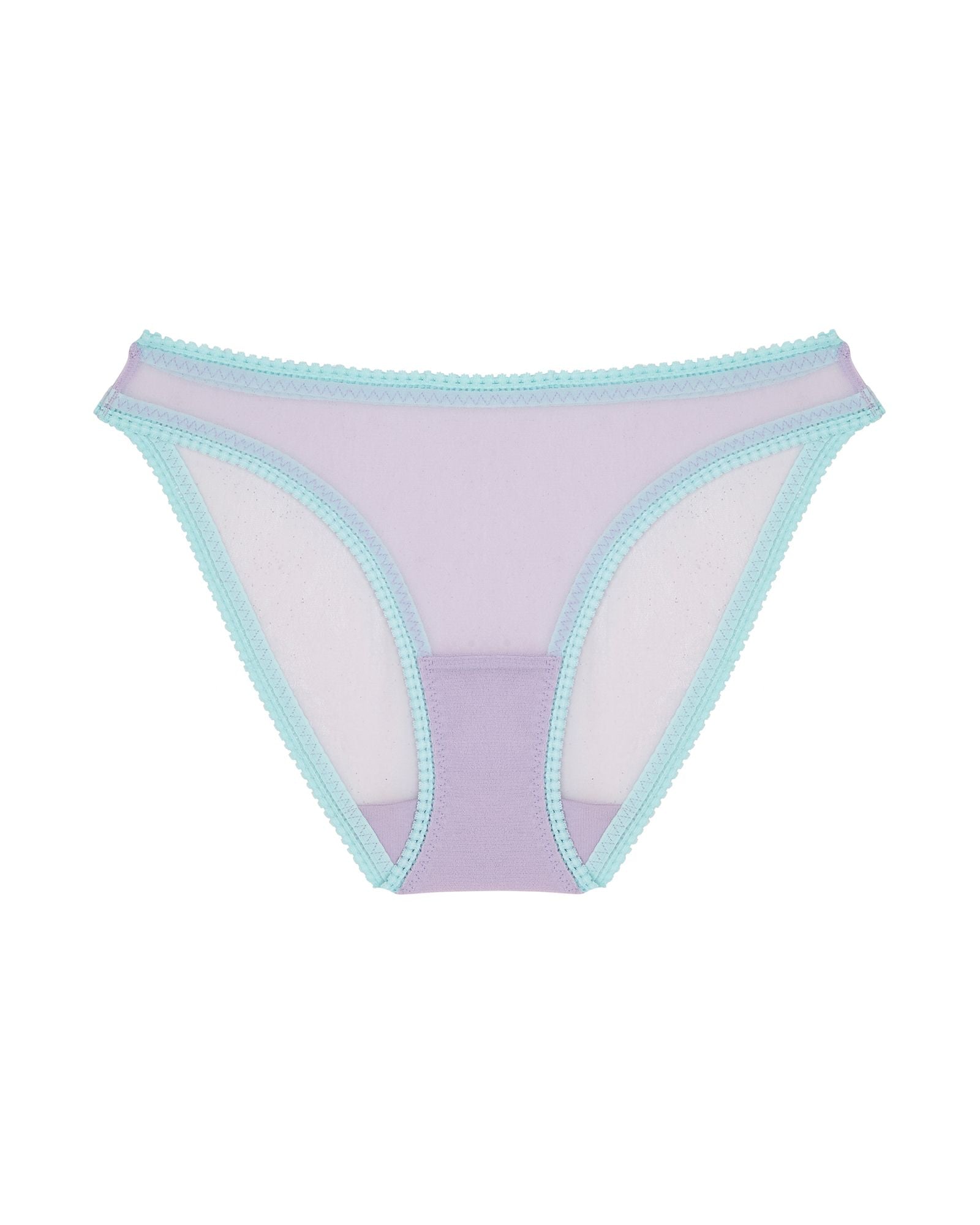 OnGossamer Solid Mesh Hip Bikini in purple