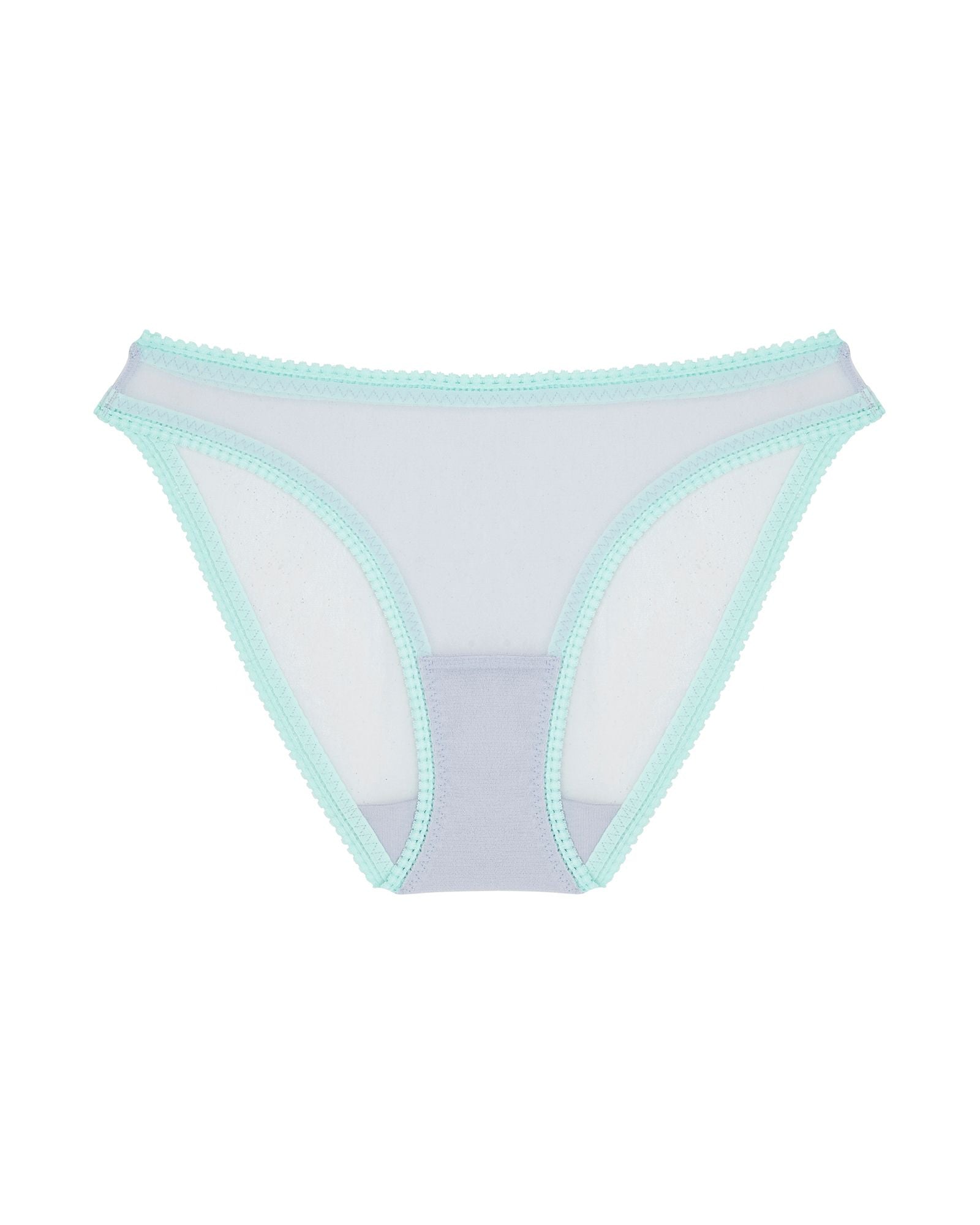 OnGossamer Solid Mesh Hip Bikini in blue