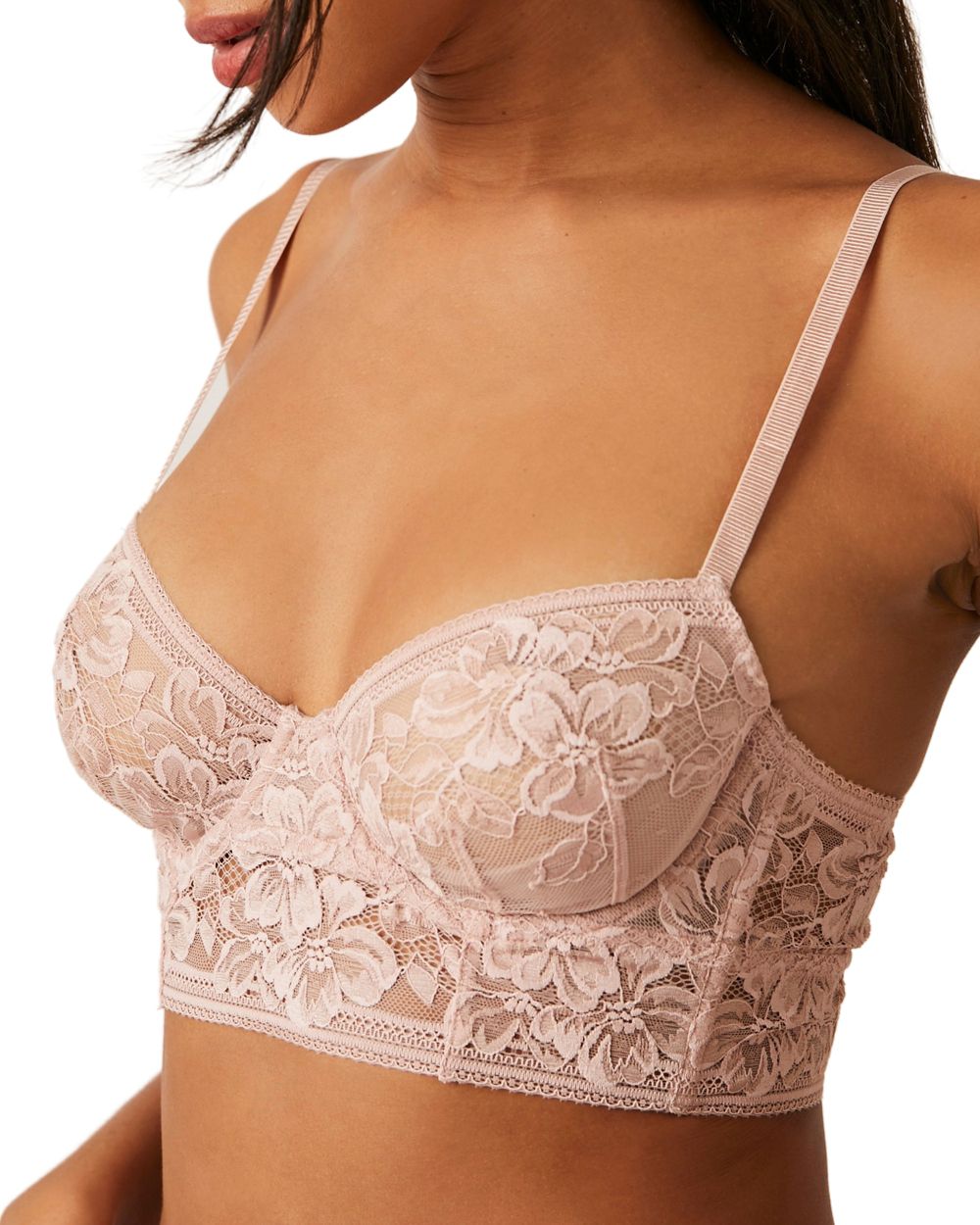 Free People Intimately FP Sorento Demi Longline Bra in pink