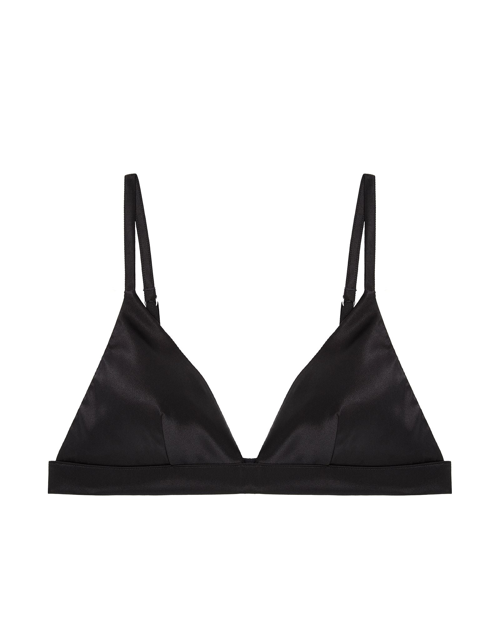 I.D. Sarrieri Lombard Street Silk Triangle Bra in black