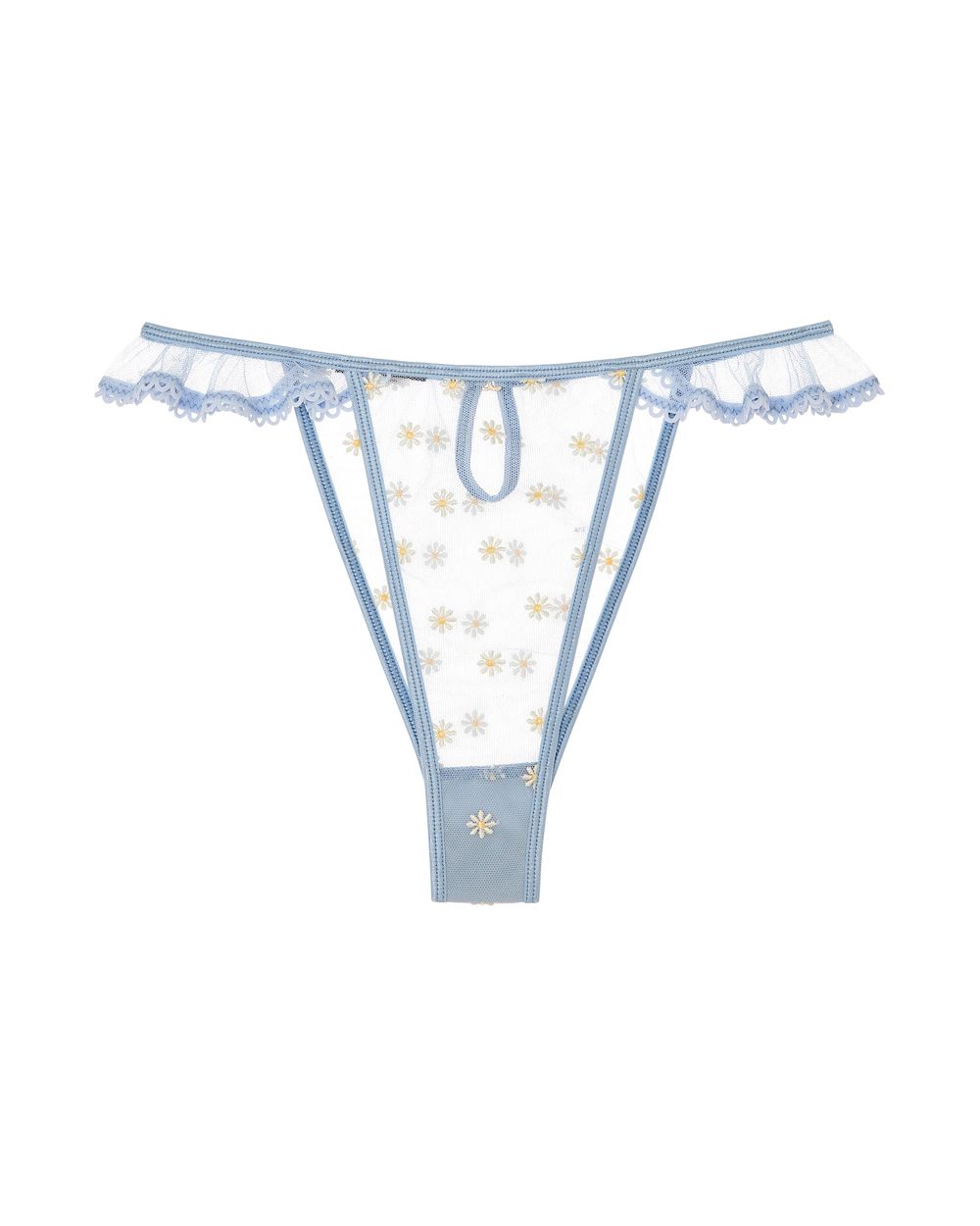 Le Petit Trou Paquerette Brief with Frills in blue