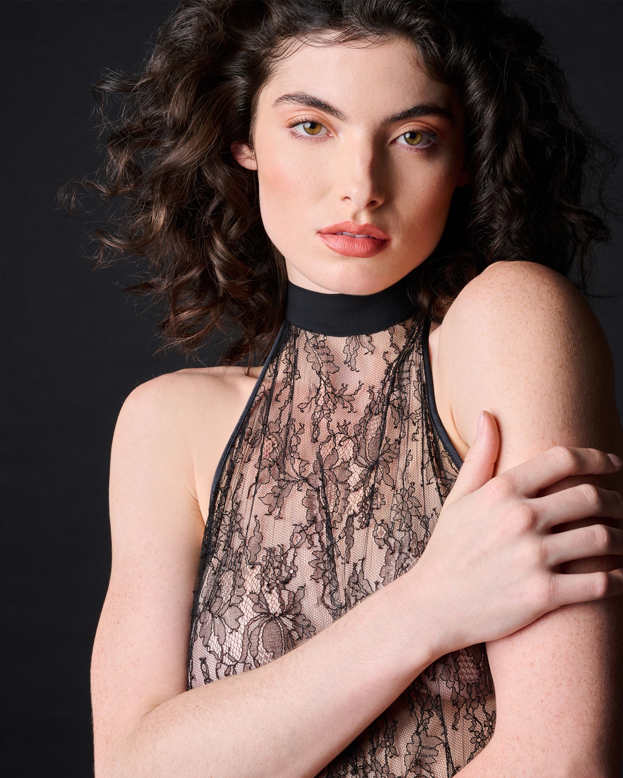 Kiki de Montparnasse All Over Lace Nightie in black