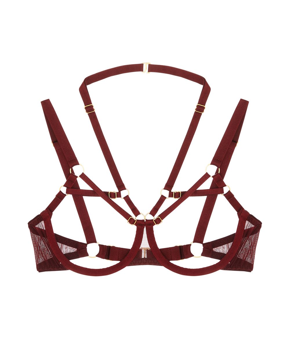 Bordelle Dia Ouvert Wire Bra in red