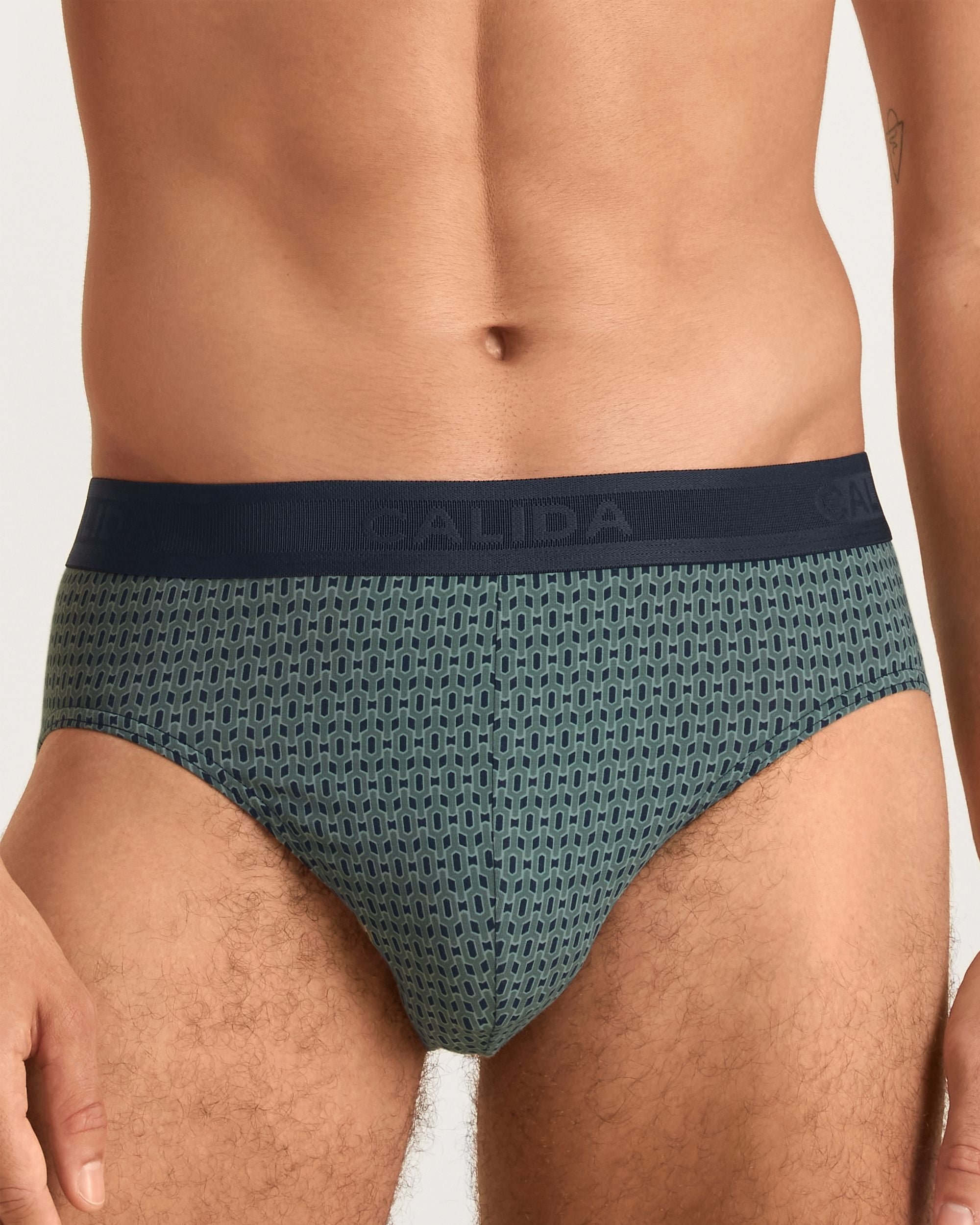 Calida Grafic Cotton Men's Brief in green