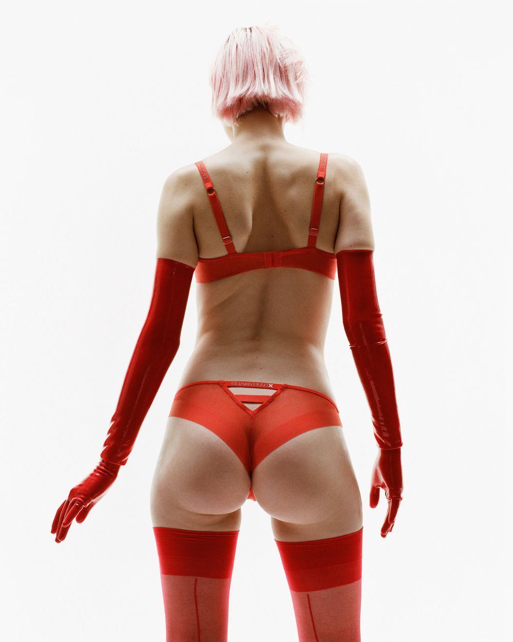 Chantelle X Xpose Unlined Demi Bra in red