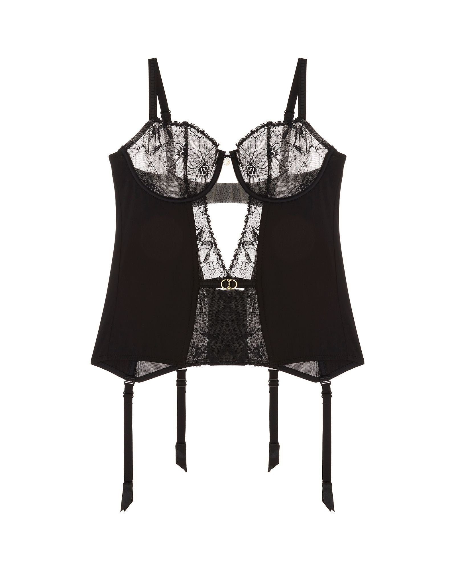 Chantelle Orchids Bustier in black