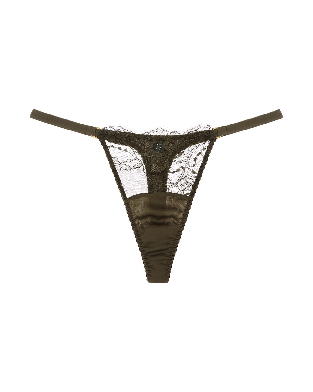 Fleur of England Ingrid Strap Thong in green