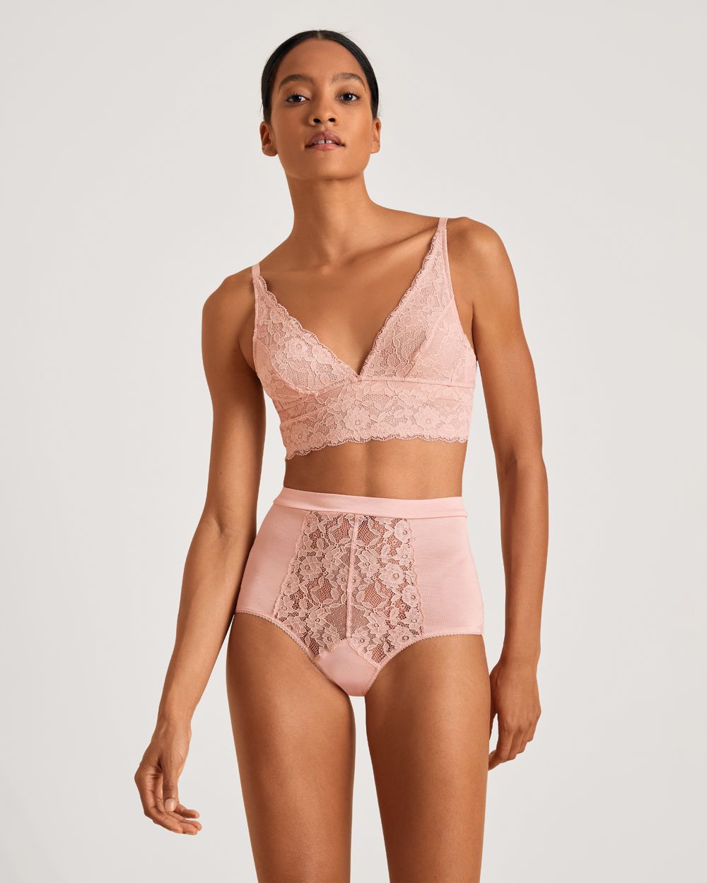 Calida Nature Romance High Waist Brief in pink