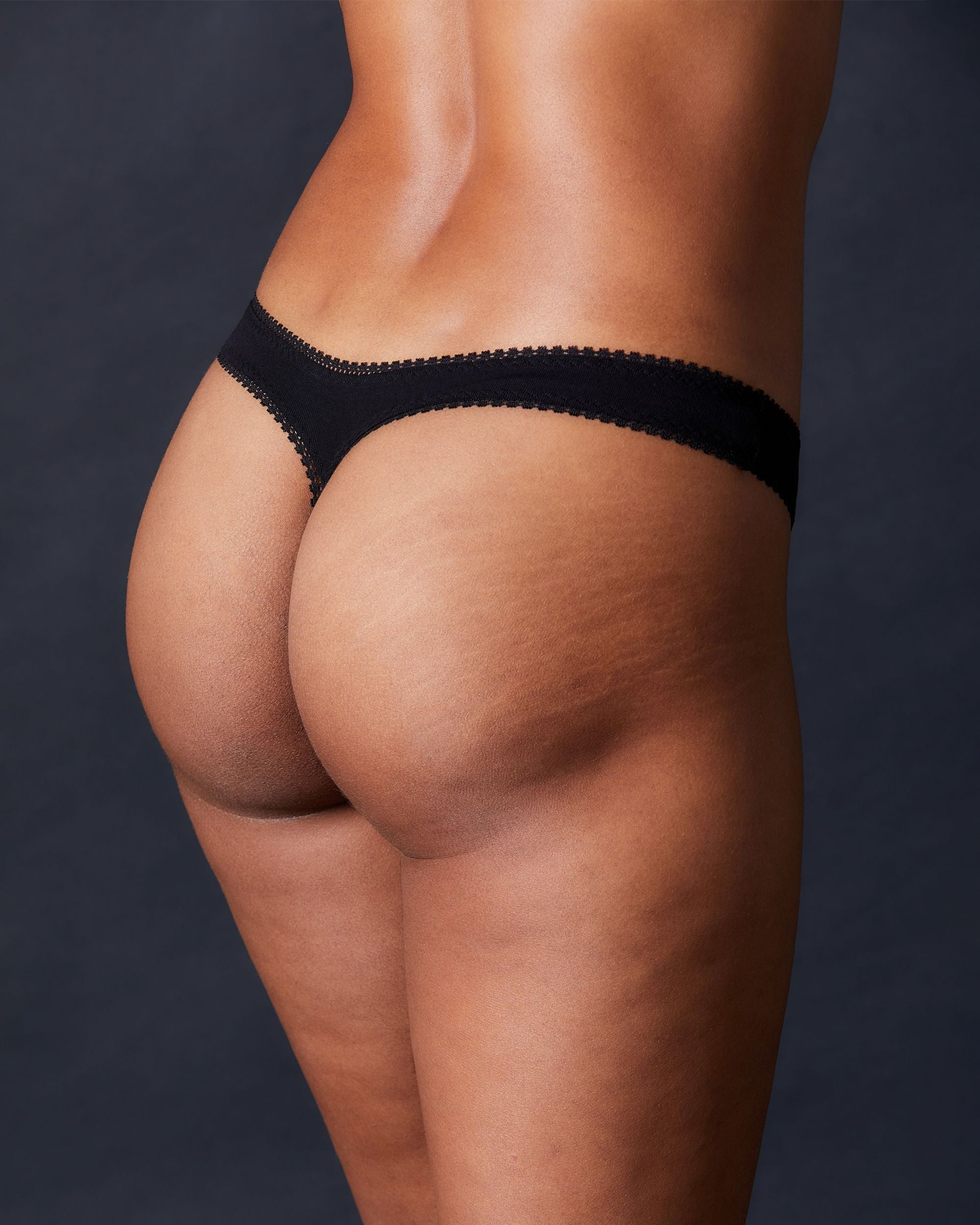 OnGossamer Cabana Cotton Hip G Thong 3 Pack in black