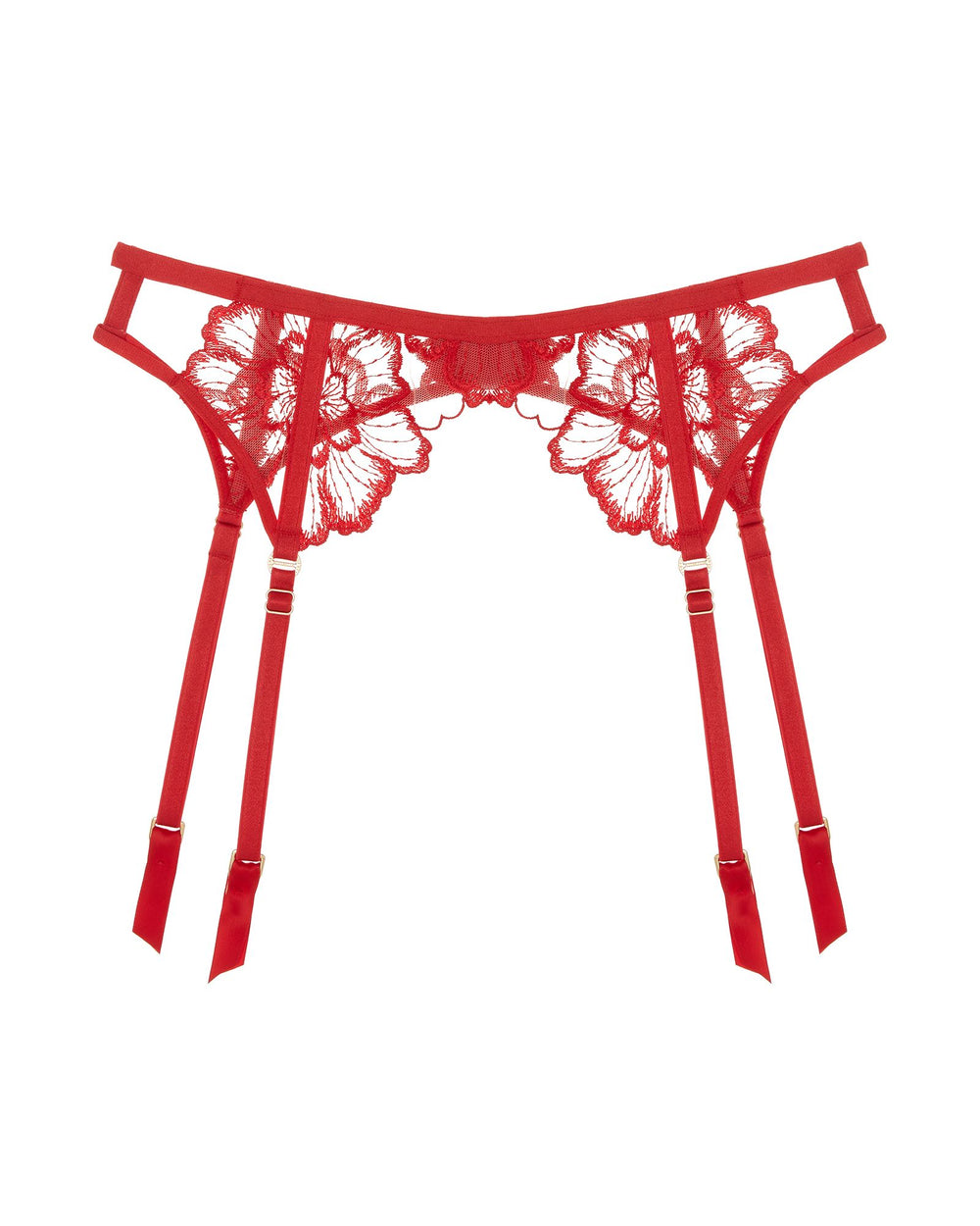 Catalina Suspender in red - product shot | Bluebella