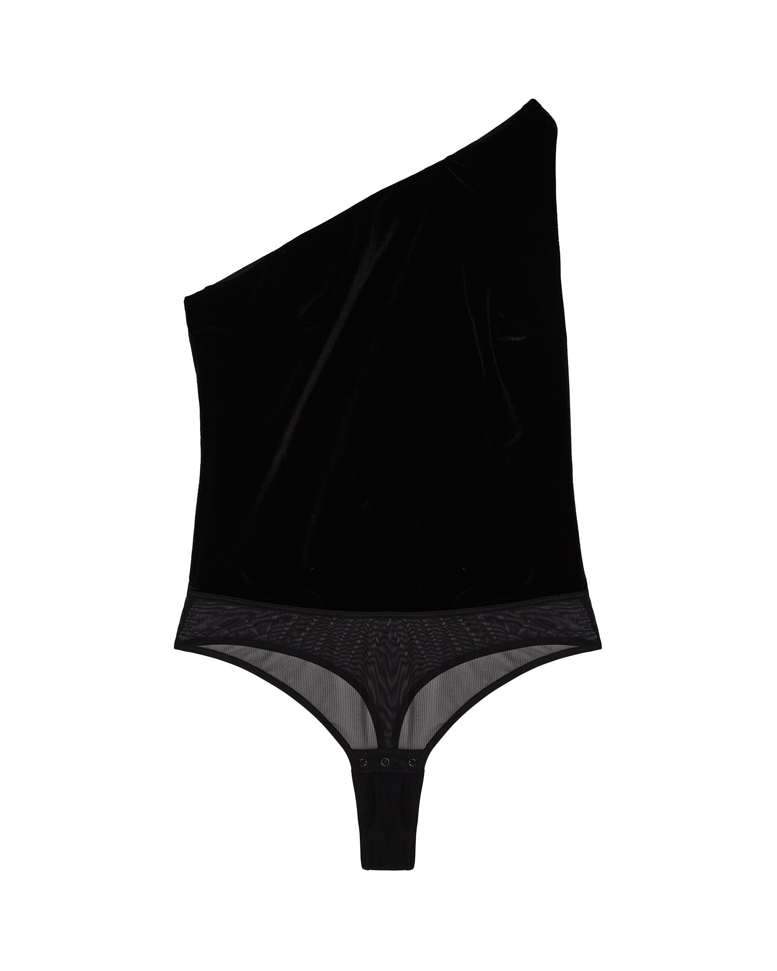 Undress Code Reach for the Stars Velvet Bodysuit in black