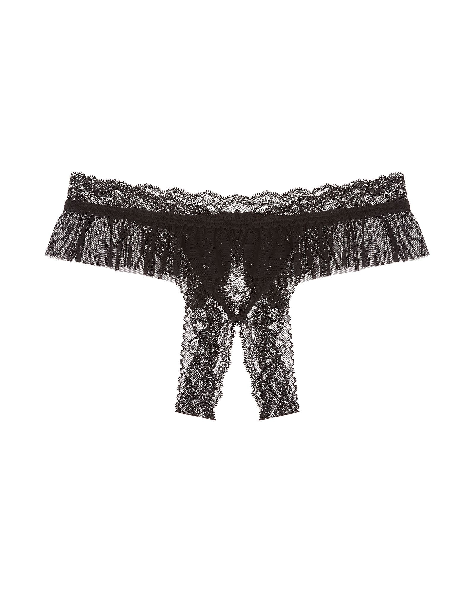 Aubade Boite A Desir Open-Up String in black