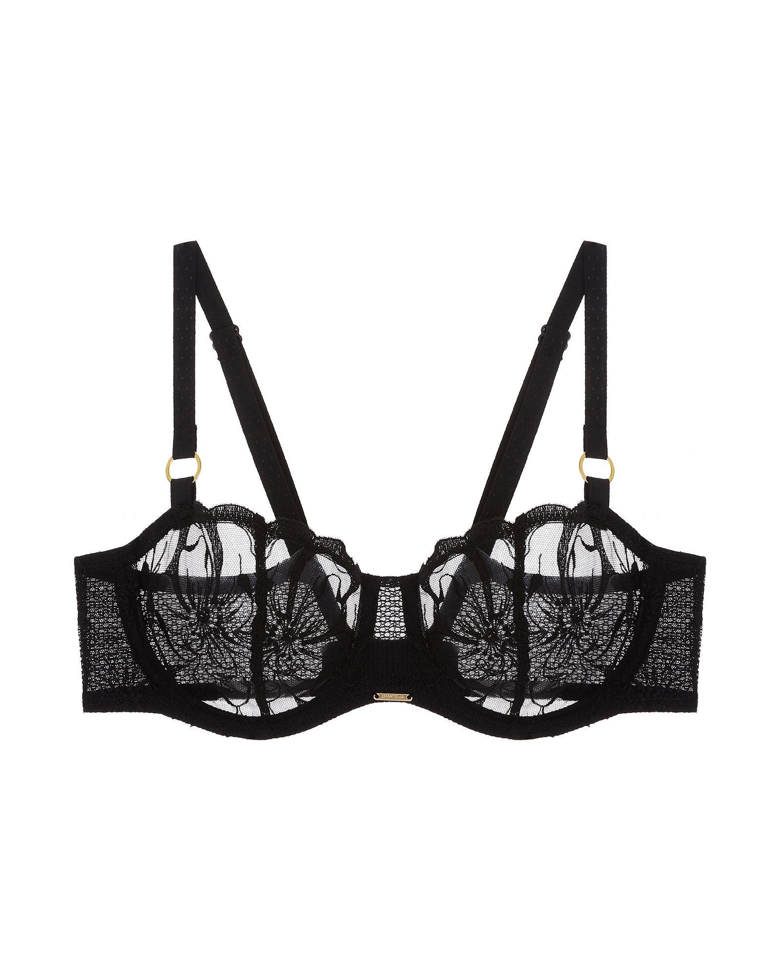 Chantelle Fleurs Unlined Demi in black