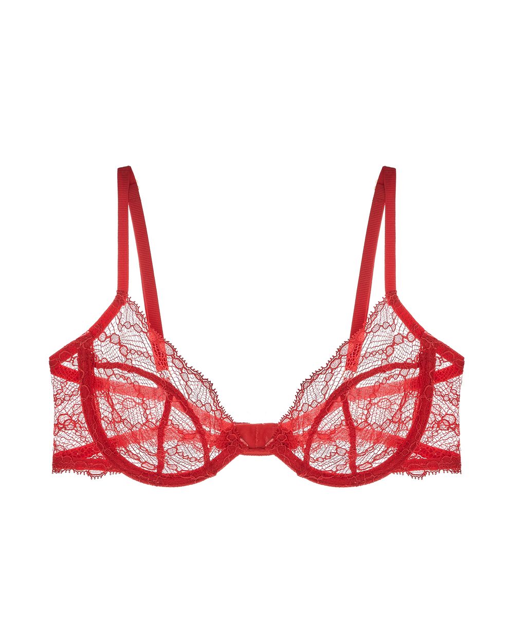 Kiki de Montparnasse Mon Cheri Demi Bra in red