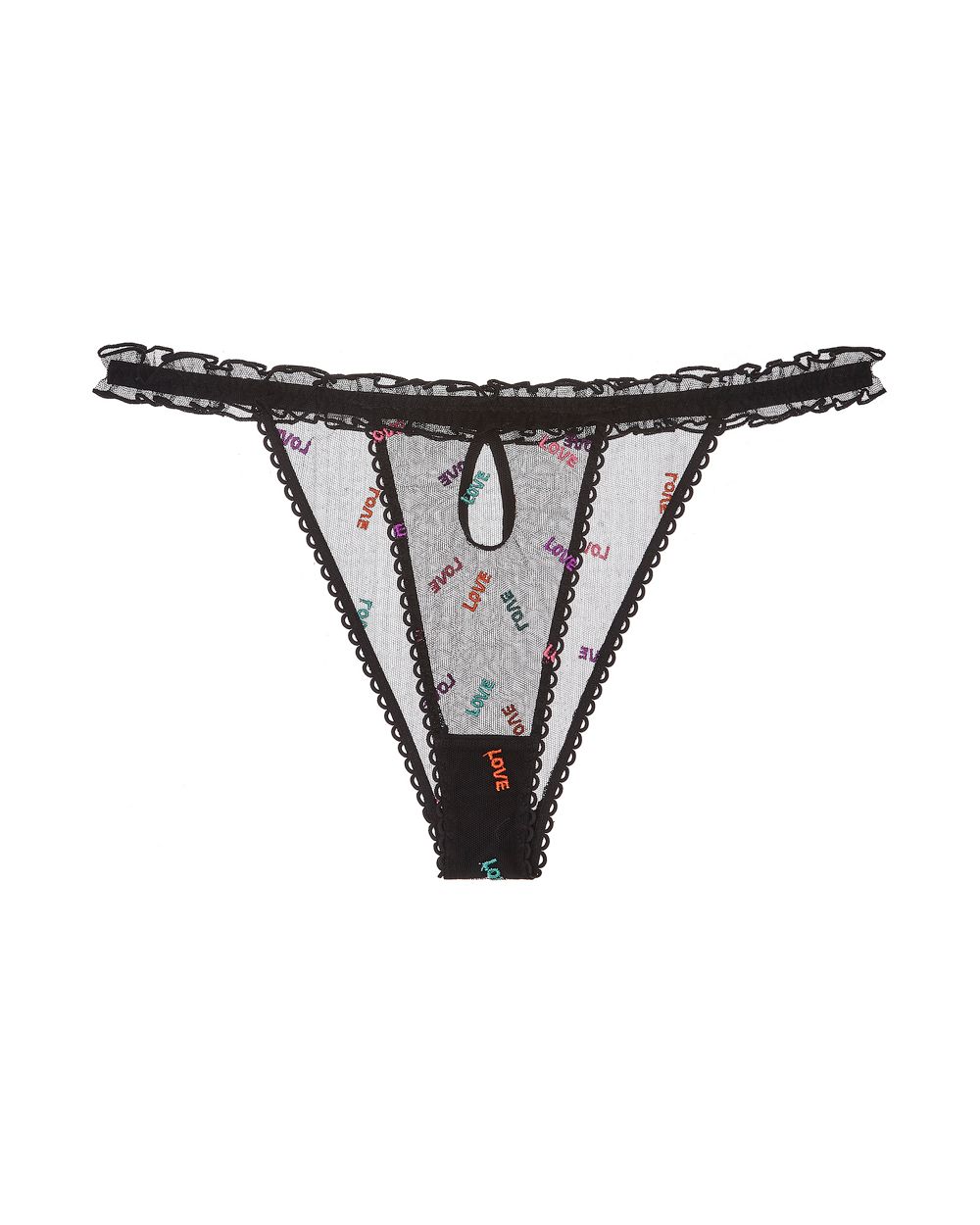 Le Petit Trou Love Triangle Brief with Frills in black