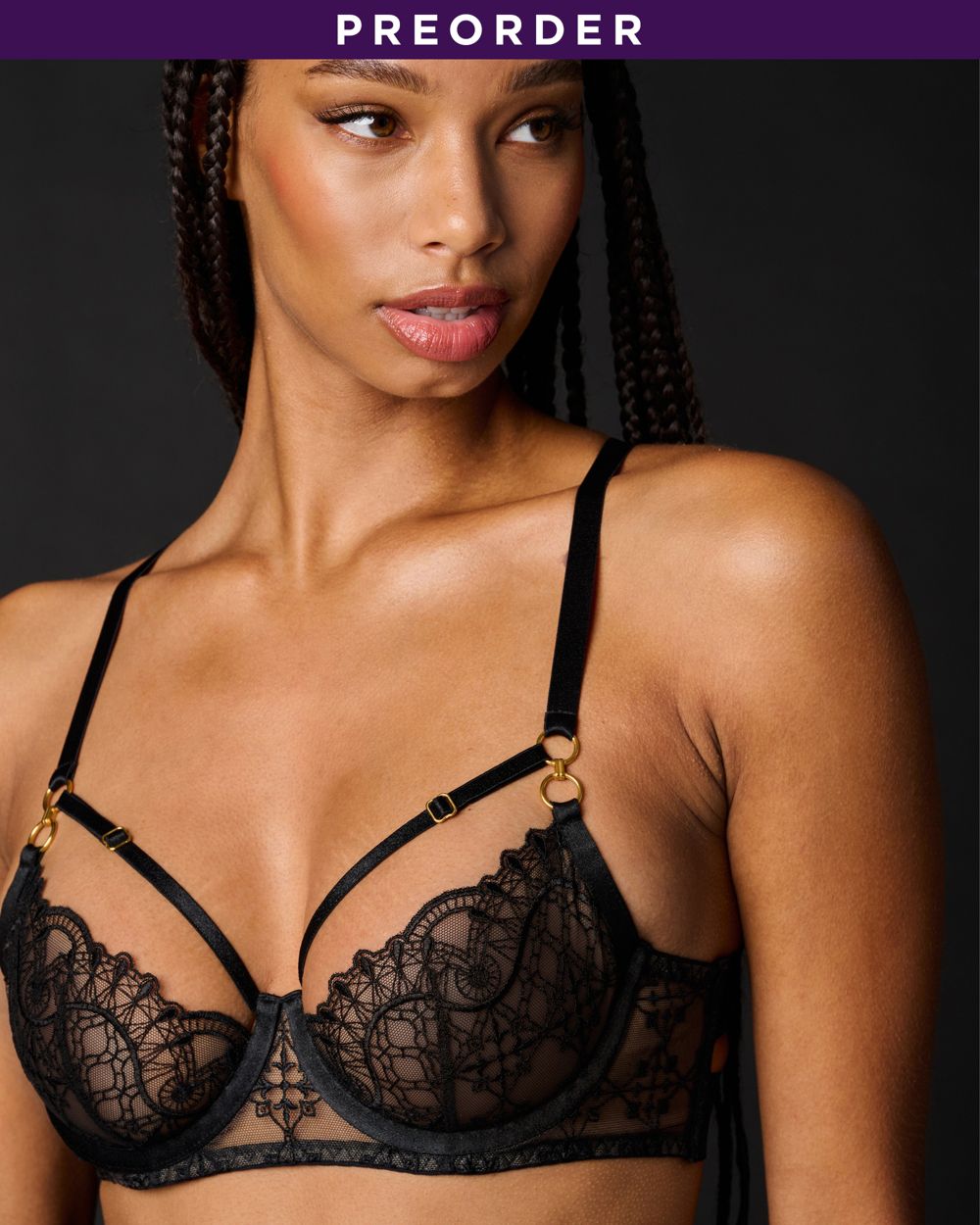 Bordelle Mari Balconette Wire Bra in black