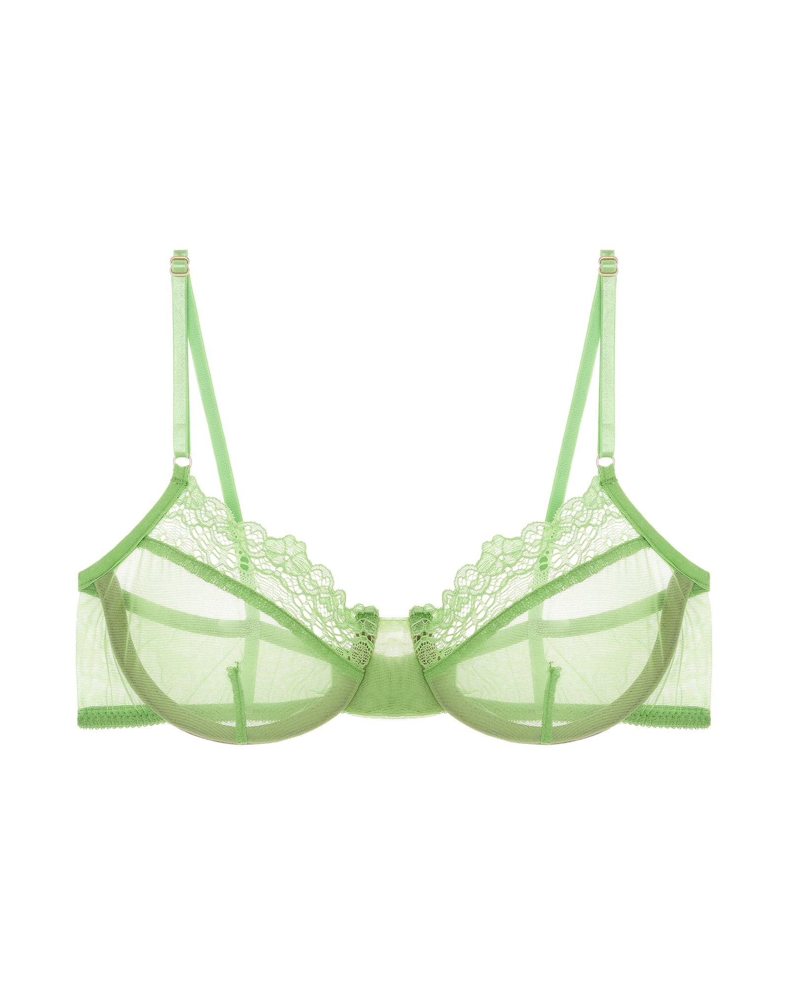 Only Hearts Whisper Sweet Nothings Demi Underwire Bra in green
