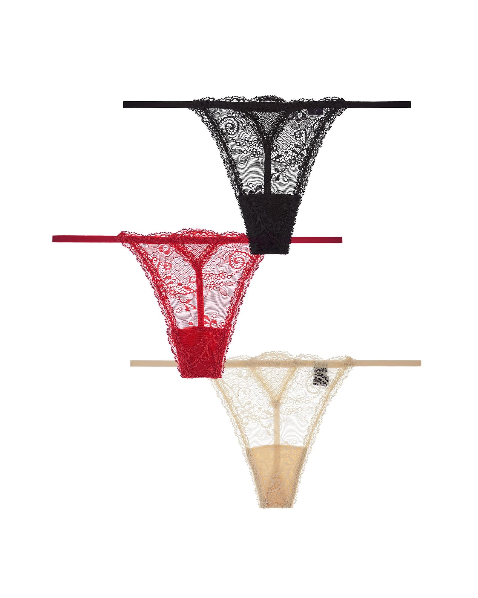 Journelle Sapna G-String 3 Pack in black
