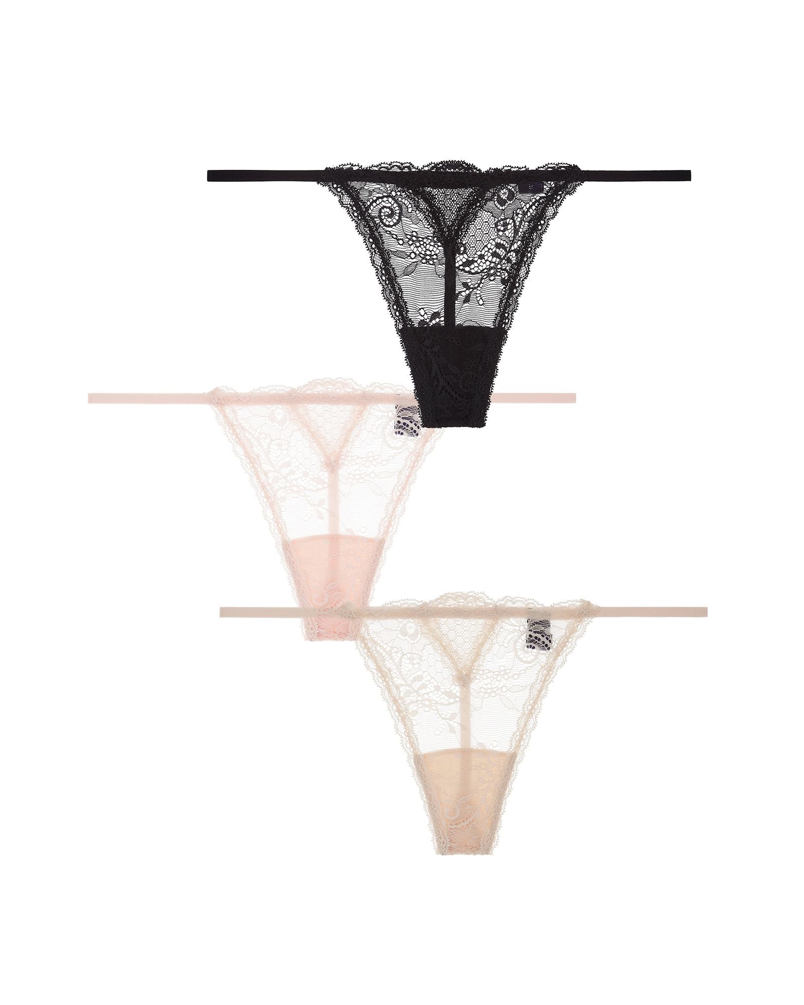 Journelle Sapna G-String 3 Pack in black