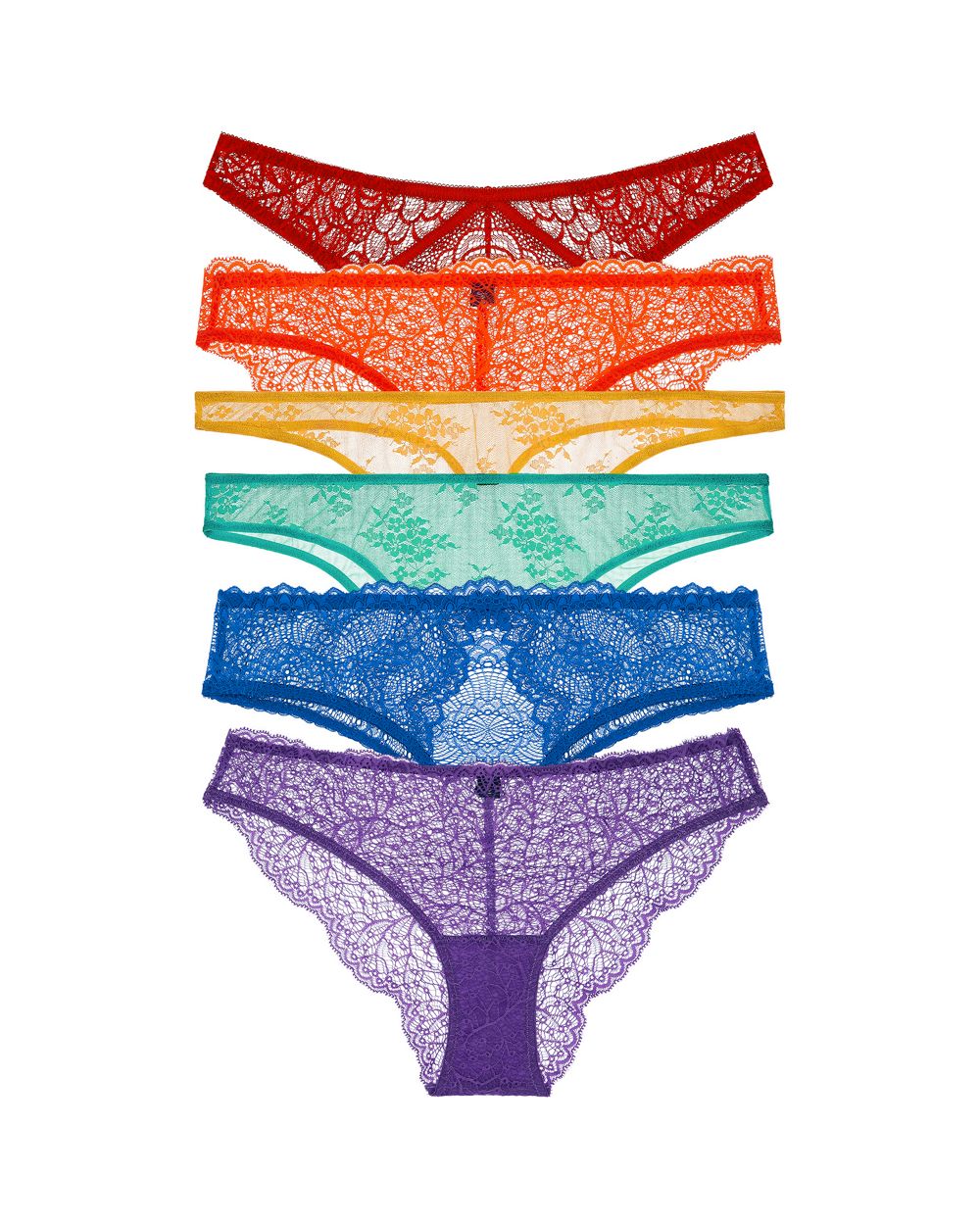 Journelle Love in Color Panty Pack in red