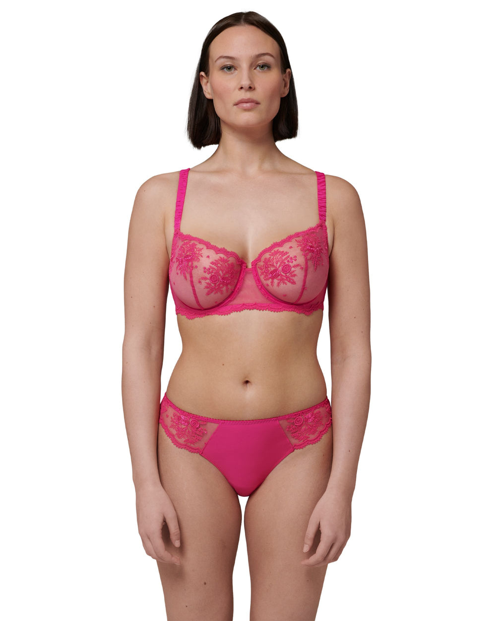 Simone Perele Intrigue Half Cup Bra in pink