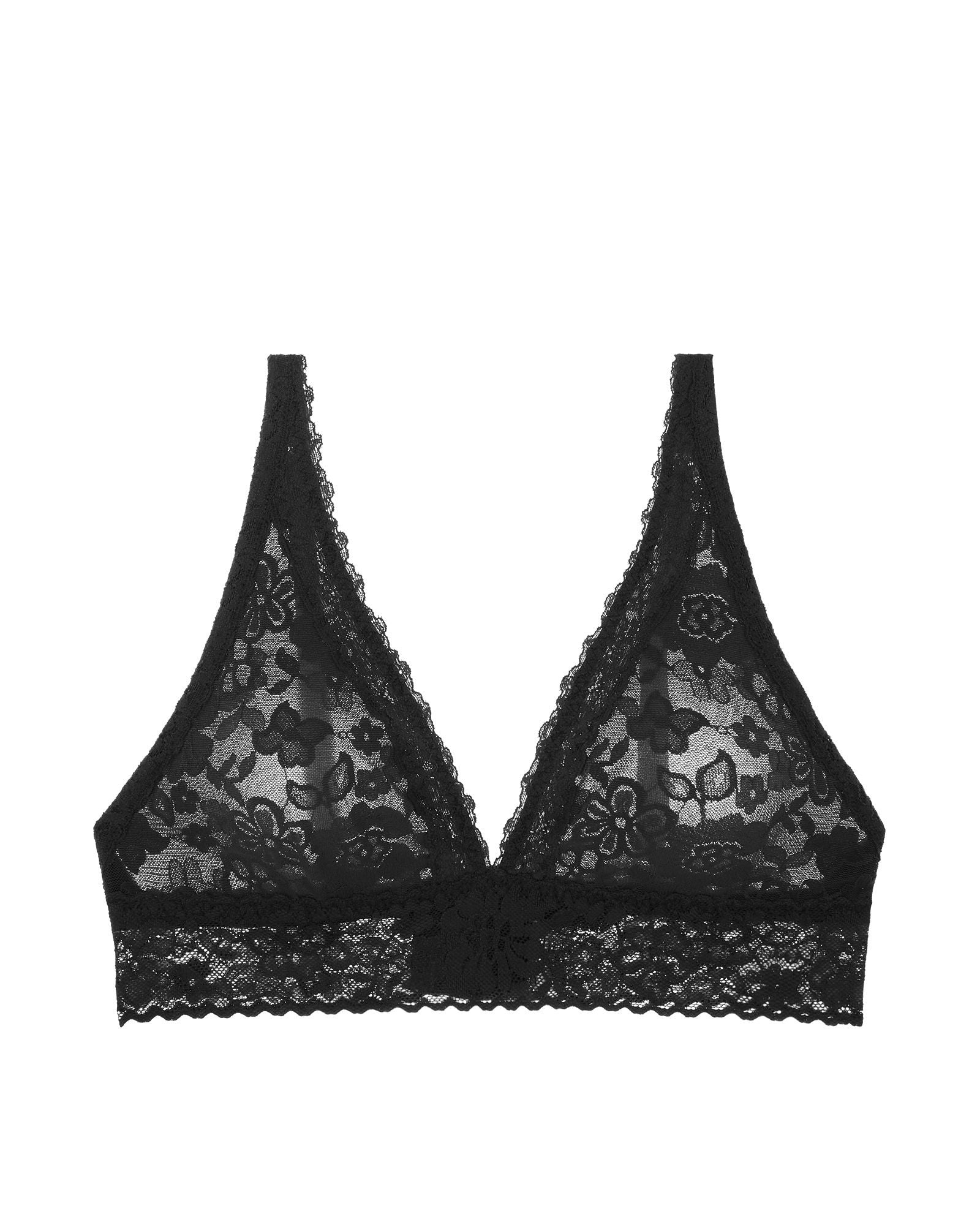 Journelle Lace Plunge Bralette in black