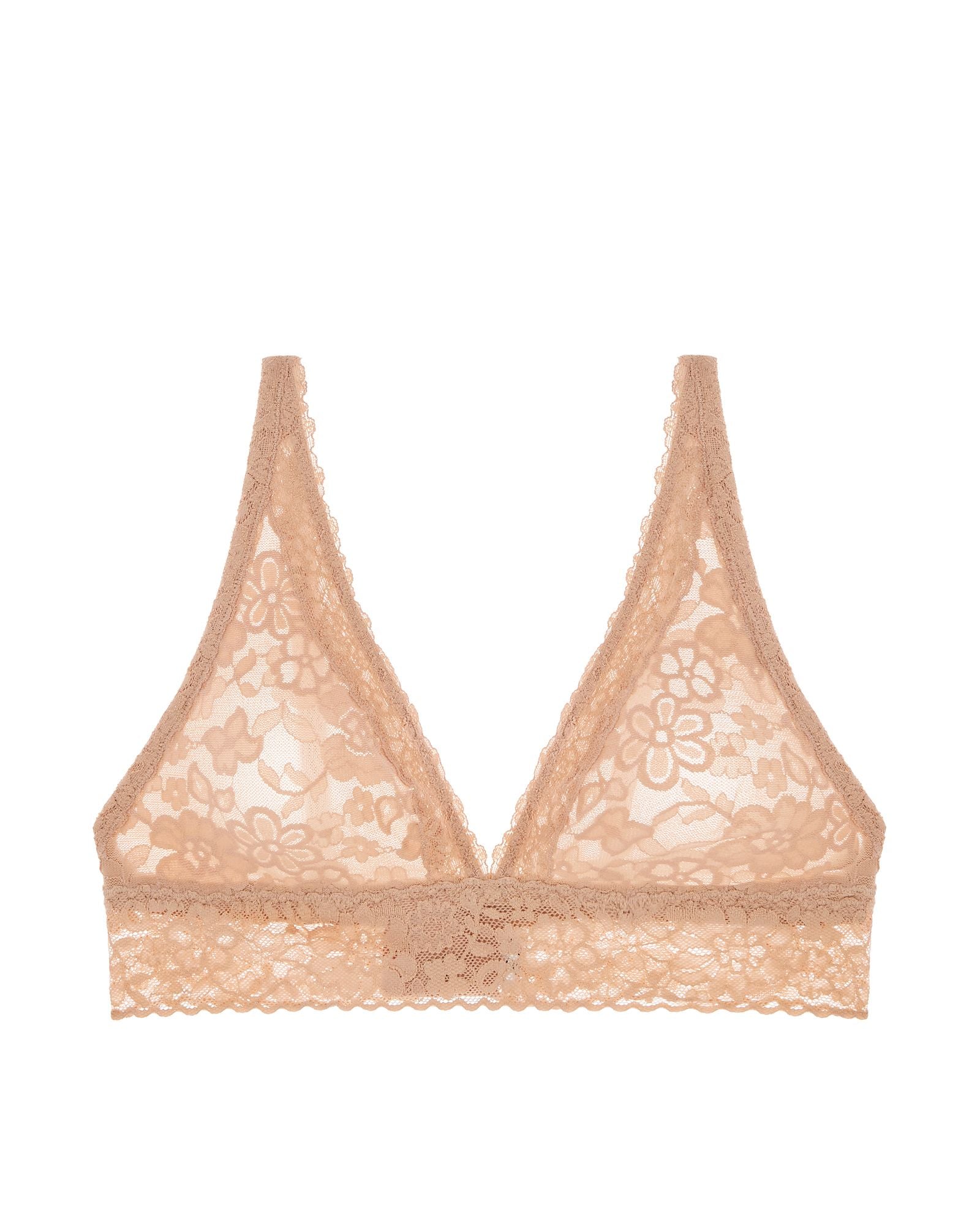 Journelle Lace Plunge Bralette in beige