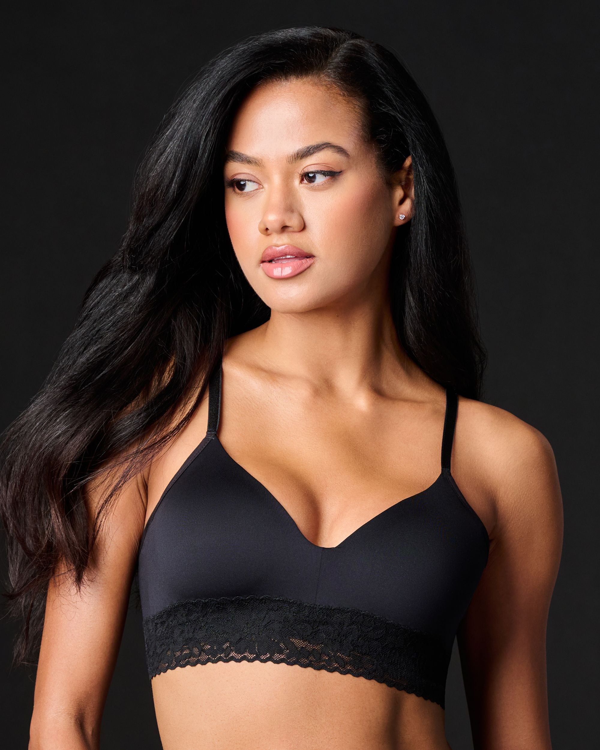 Journelle Lace Molded Wireless Bra in black