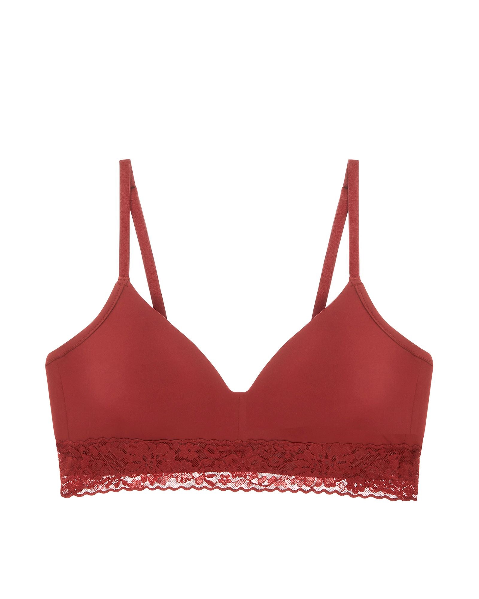 Journelle Lace Molded Wireless Bra in red