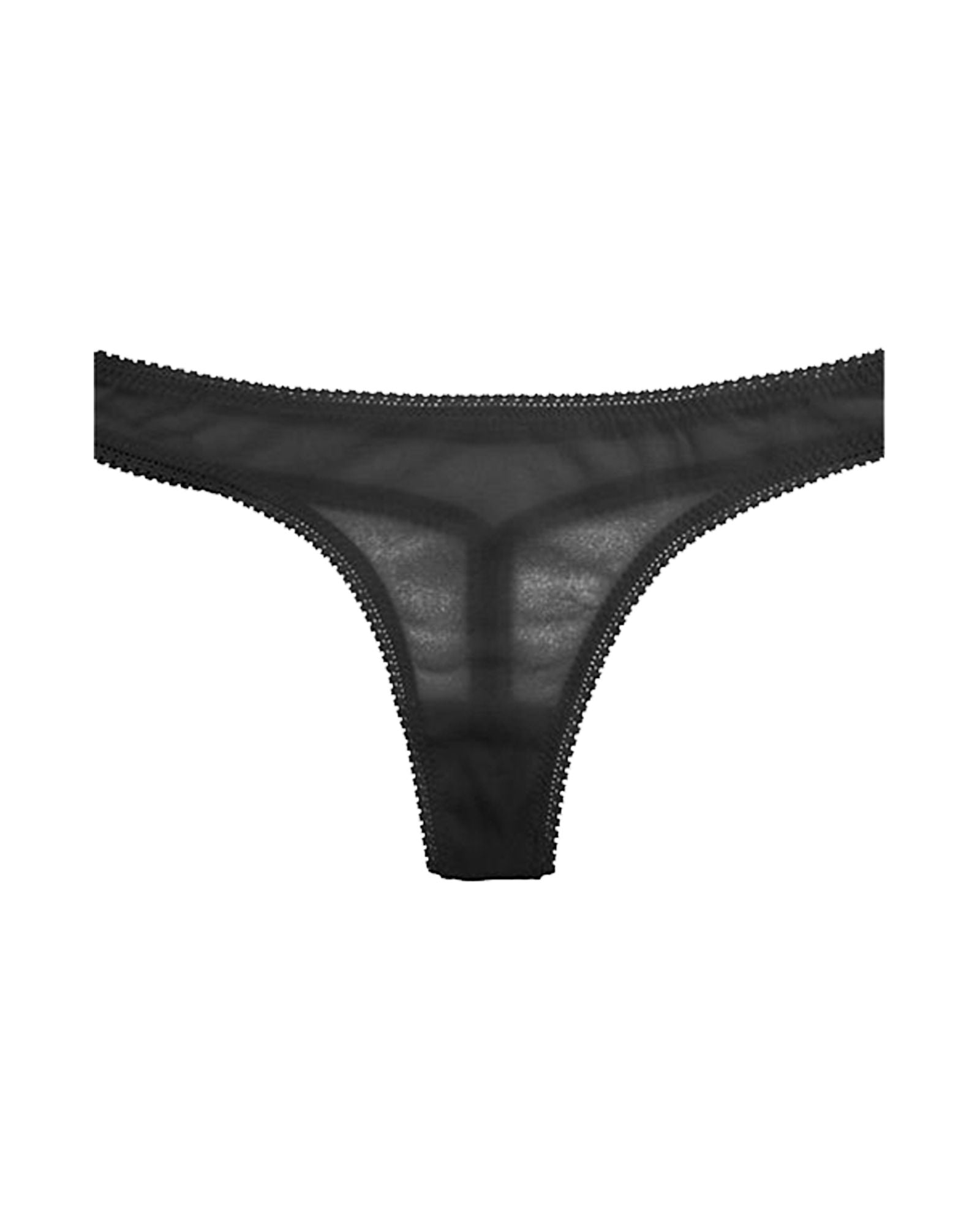 OnGossamer Solid Mesh Hip-G Thong in black