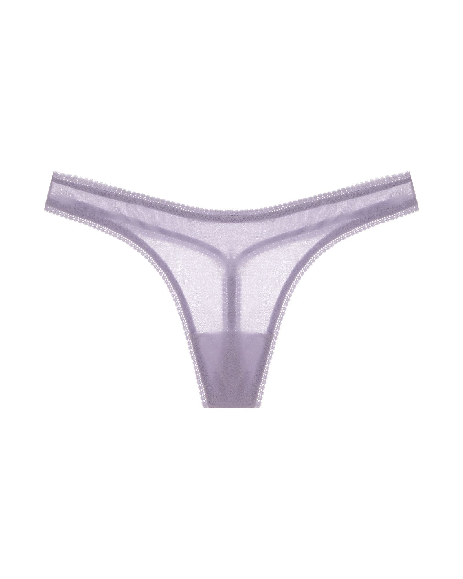 OnGossamer Solid Mesh Hip-G Thong in purple