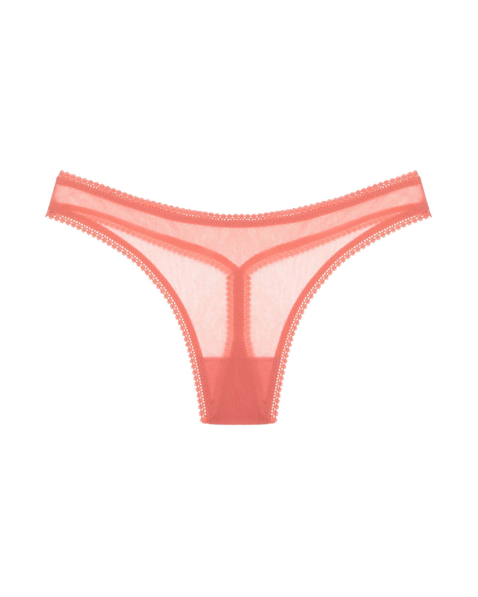 OnGossamer Solid Mesh Hip-G Thong in pink