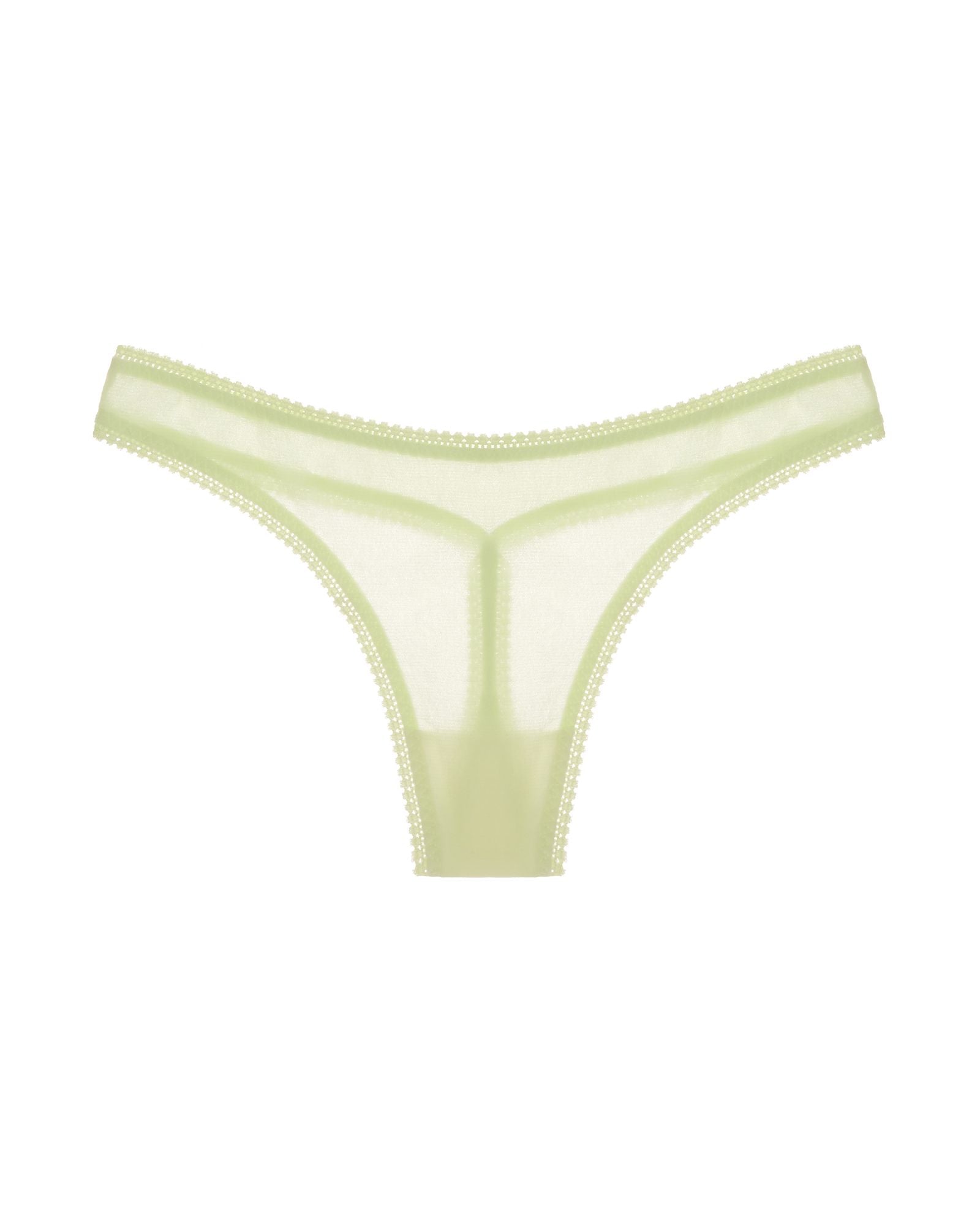 OnGossamer Solid Mesh Hip-G Thong in green