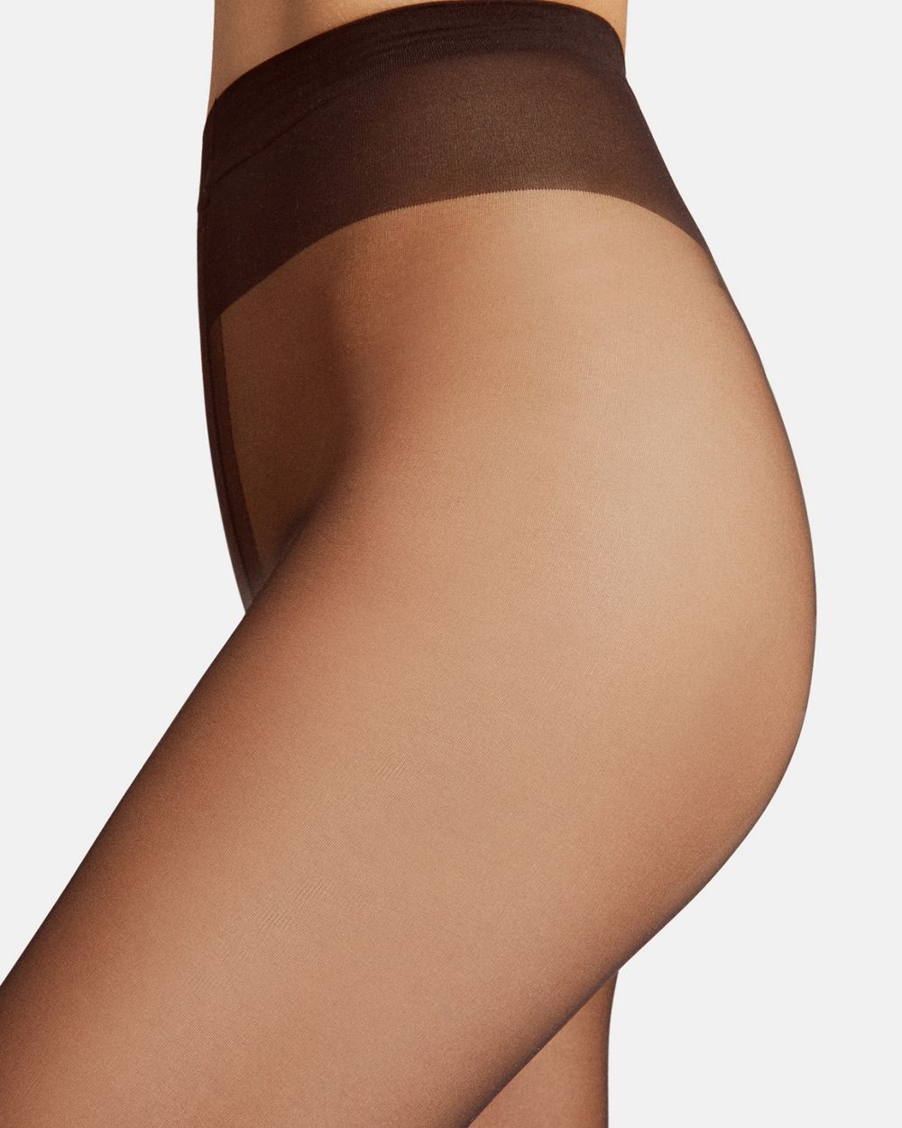Wolford Individual 10 Sheer Tights in brown