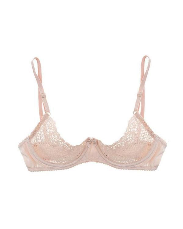 Timpa Duet Lace Underwire Demi Bra in beige