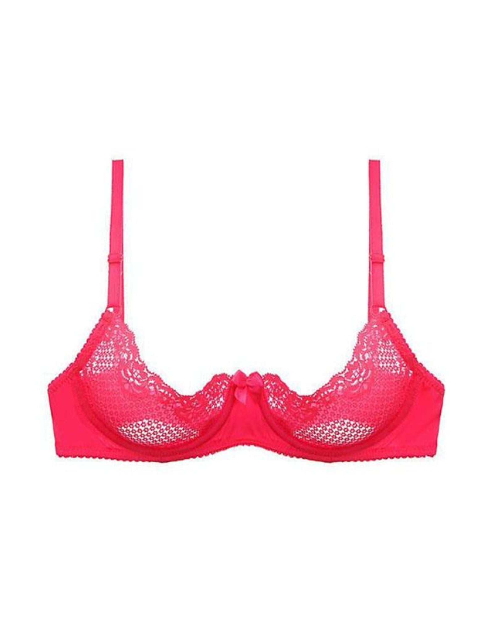 Timpa Duet Lace Underwire Demi Bra in pink