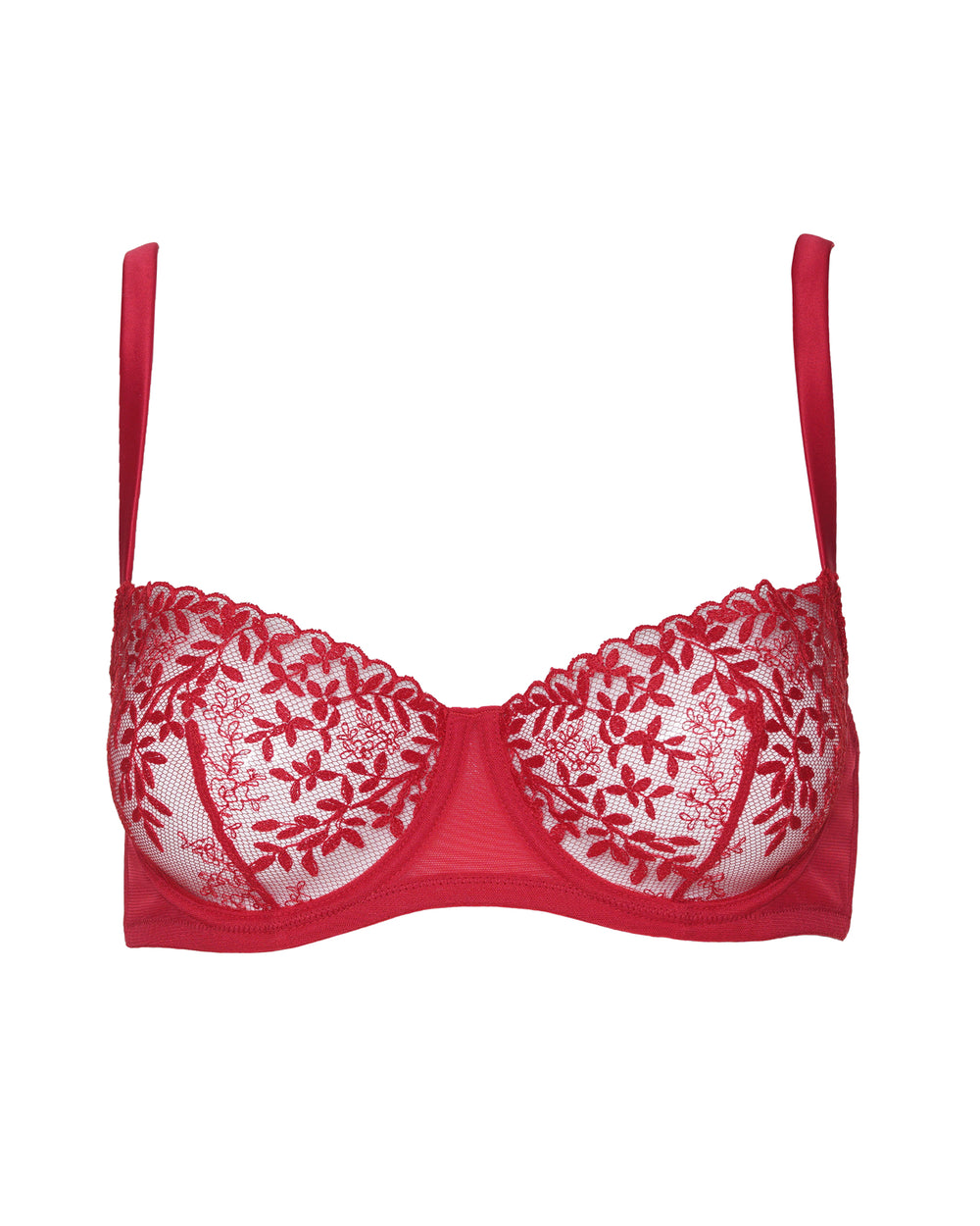 Eglantine Underwire Bra in red - product shot | Huit