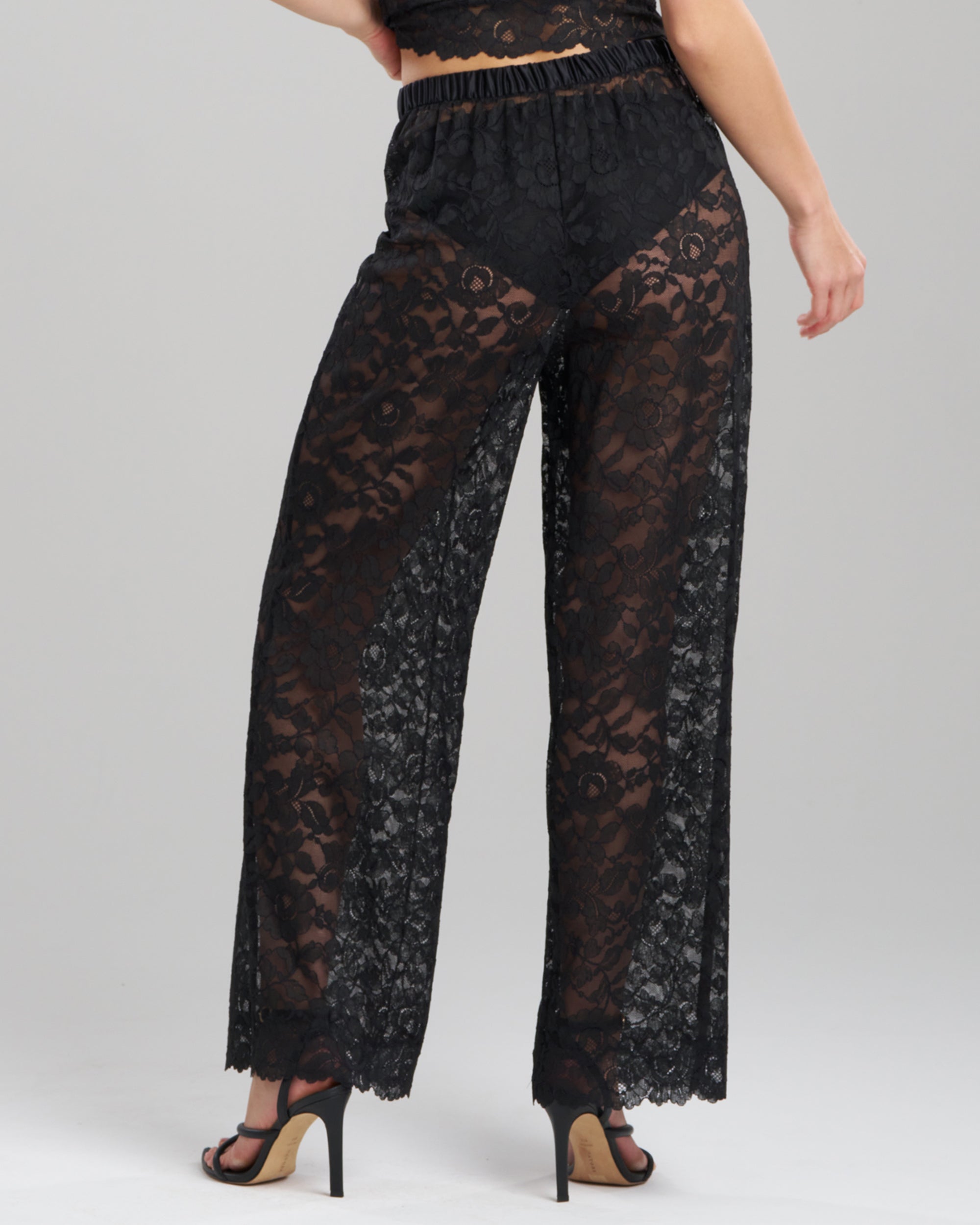 Natori Allover Lace Pant in black