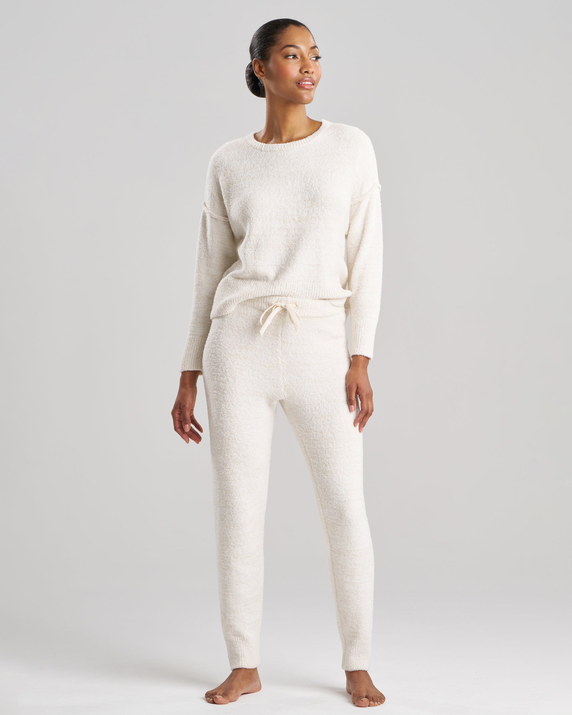 Natori Cozy Luxe Longsleeve Top in white
