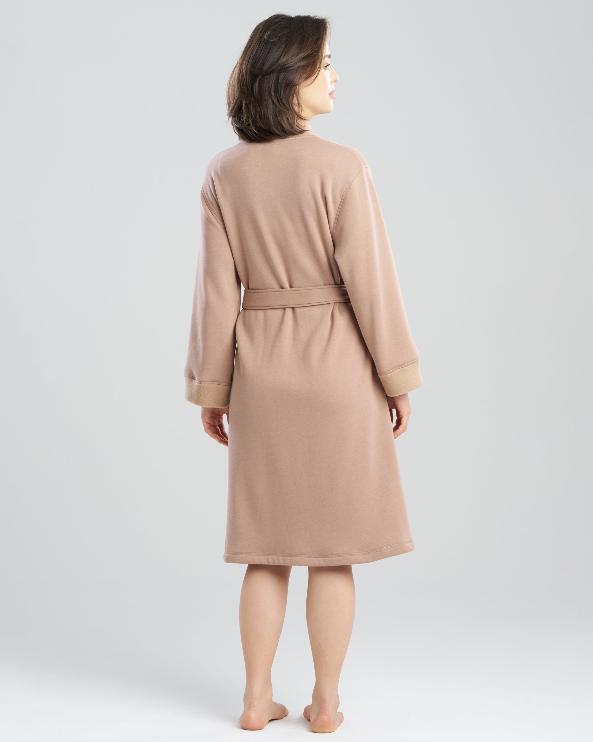 Natori Cozy Knit Robe in brown