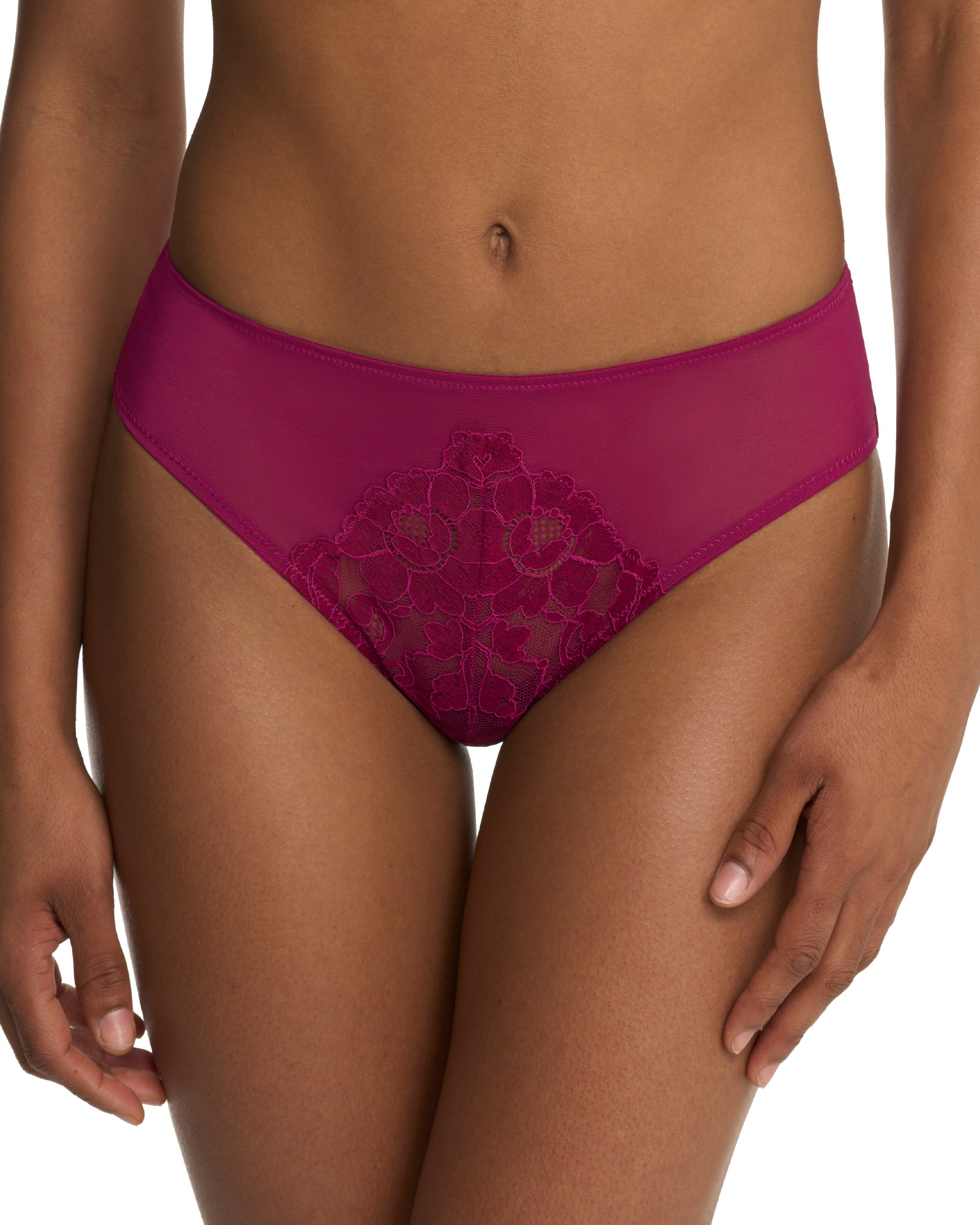 Natori Peony Hipster in red