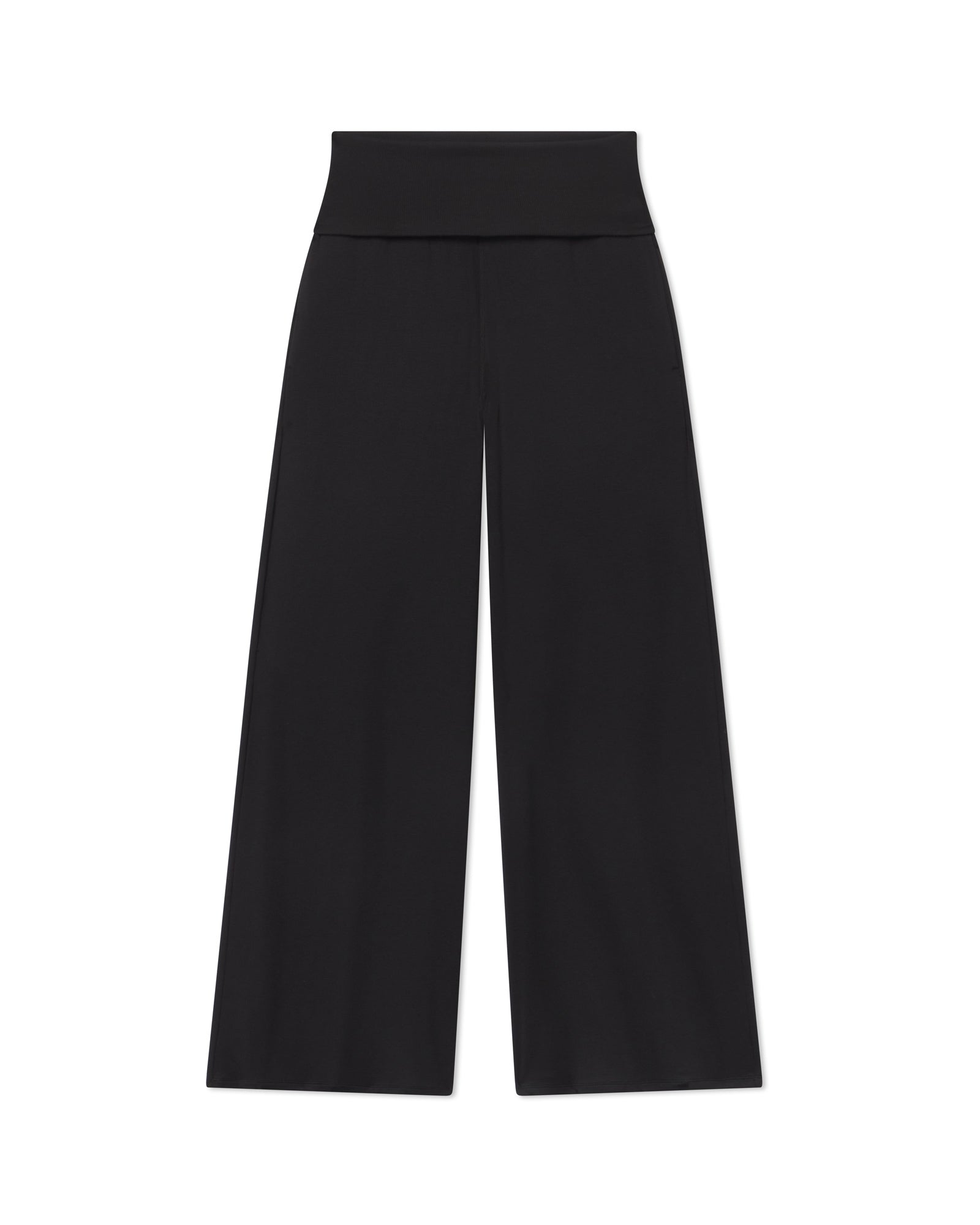 Lunya Soft Modal Foldover pant in black