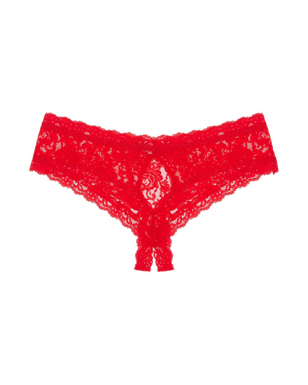 Hanky Panky Open Crotch Cheeky Hipster in red