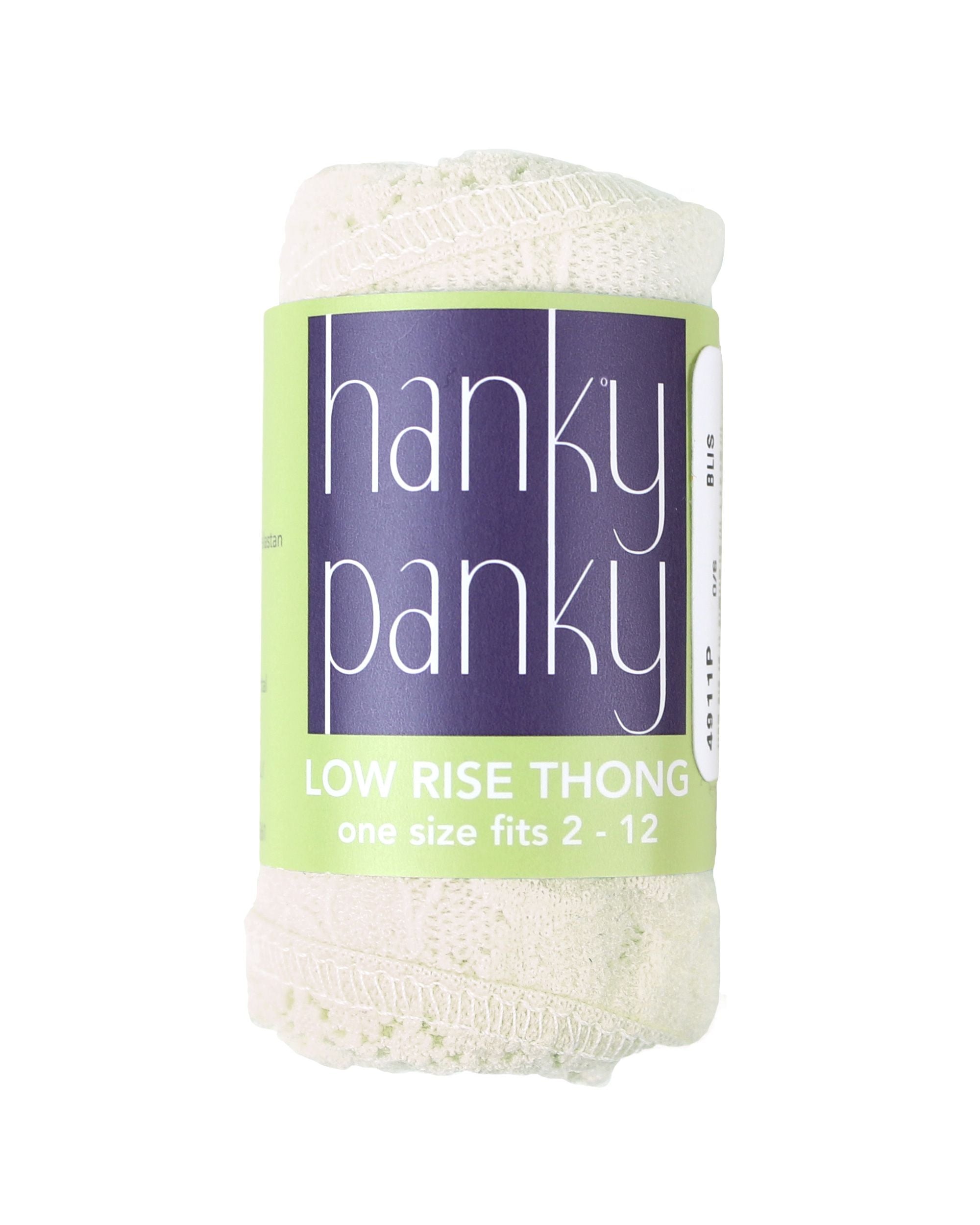 Hanky Panky Signature Lace Low-Rise Thong (Rolled) in white