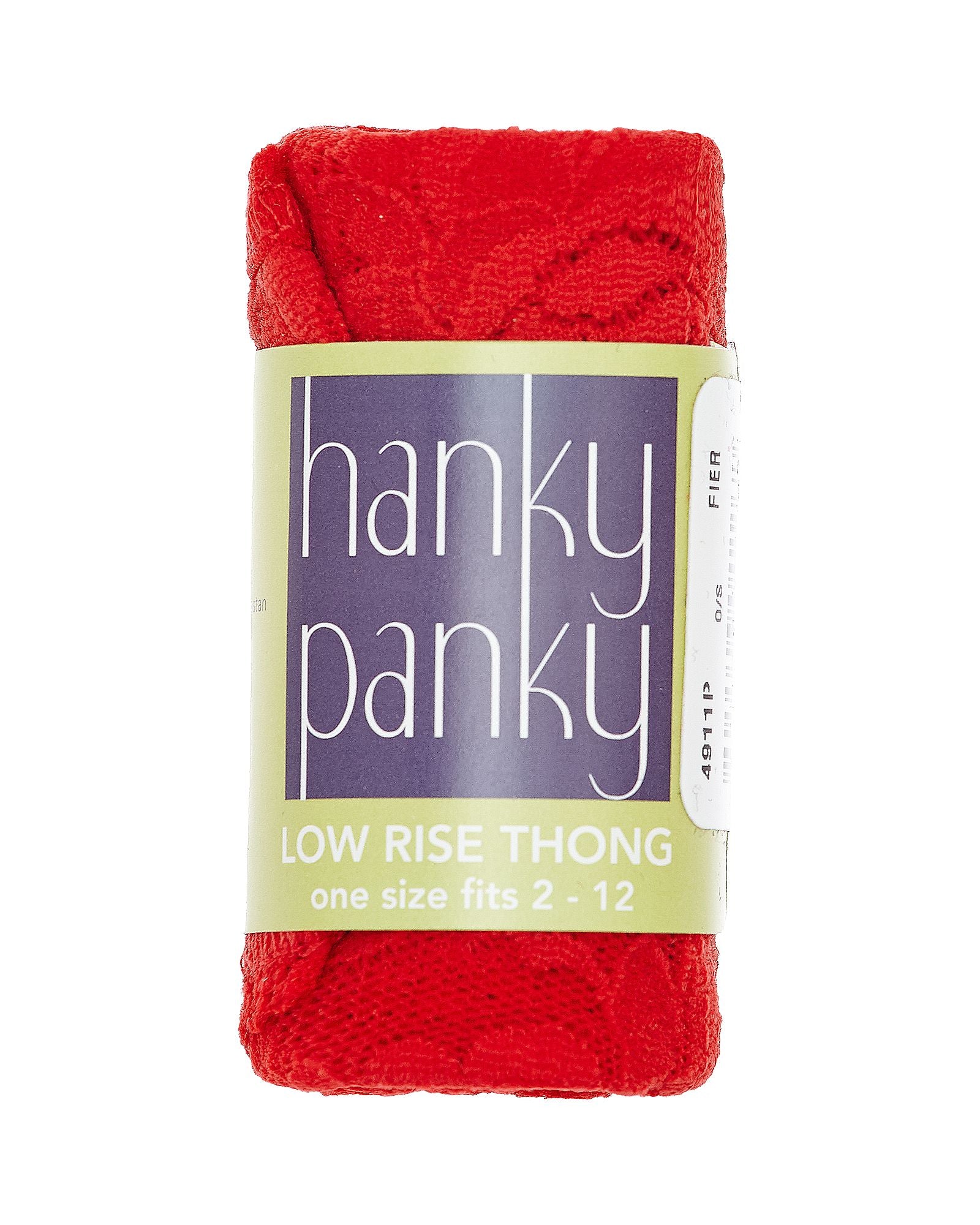Hanky Panky Signature Lace Low-Rise Thong (Rolled) in red