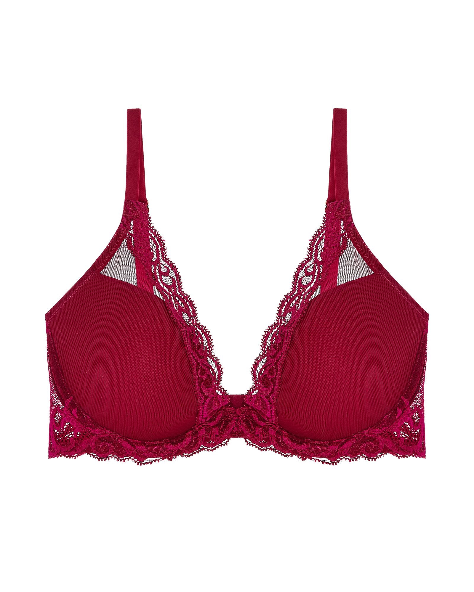 Natori Feathers Contour Plunge Bra in pink