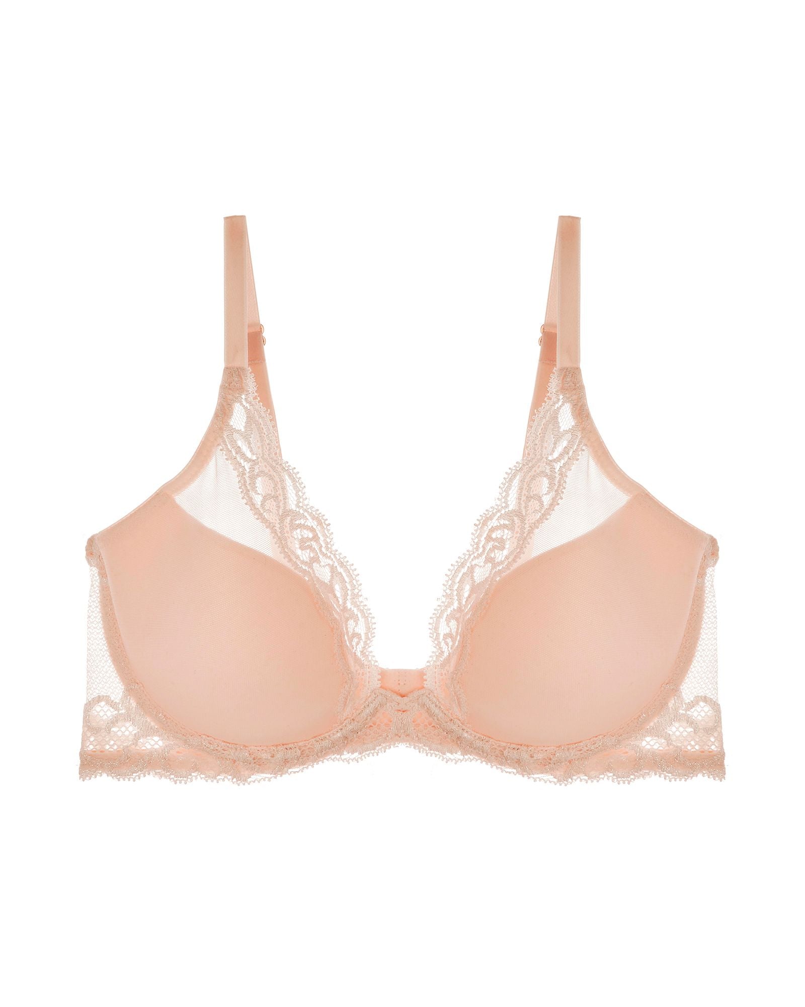 Natori Feathers Contour Plunge Bra in pink