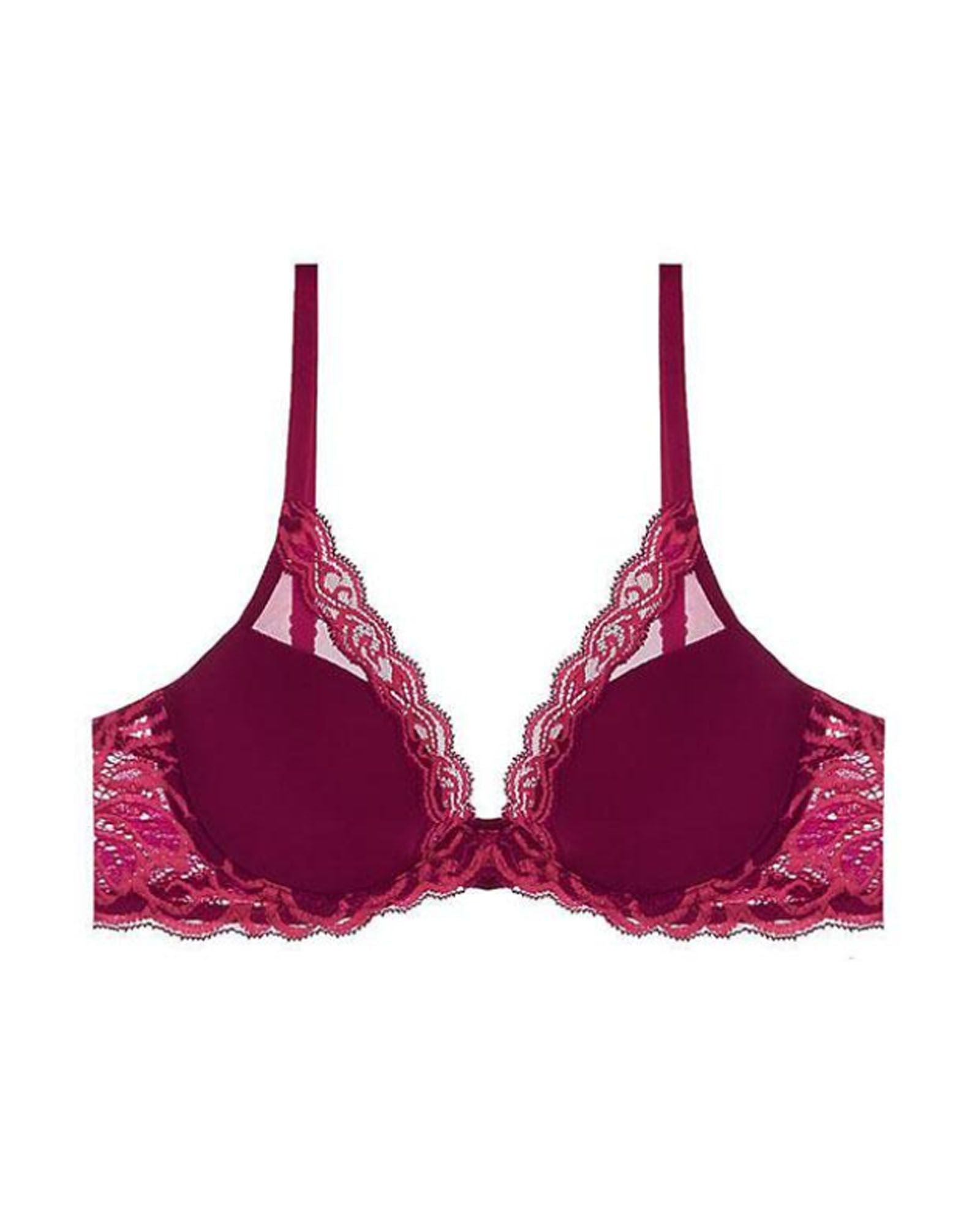 Natori Feathers Contour Plunge Bra in pink
