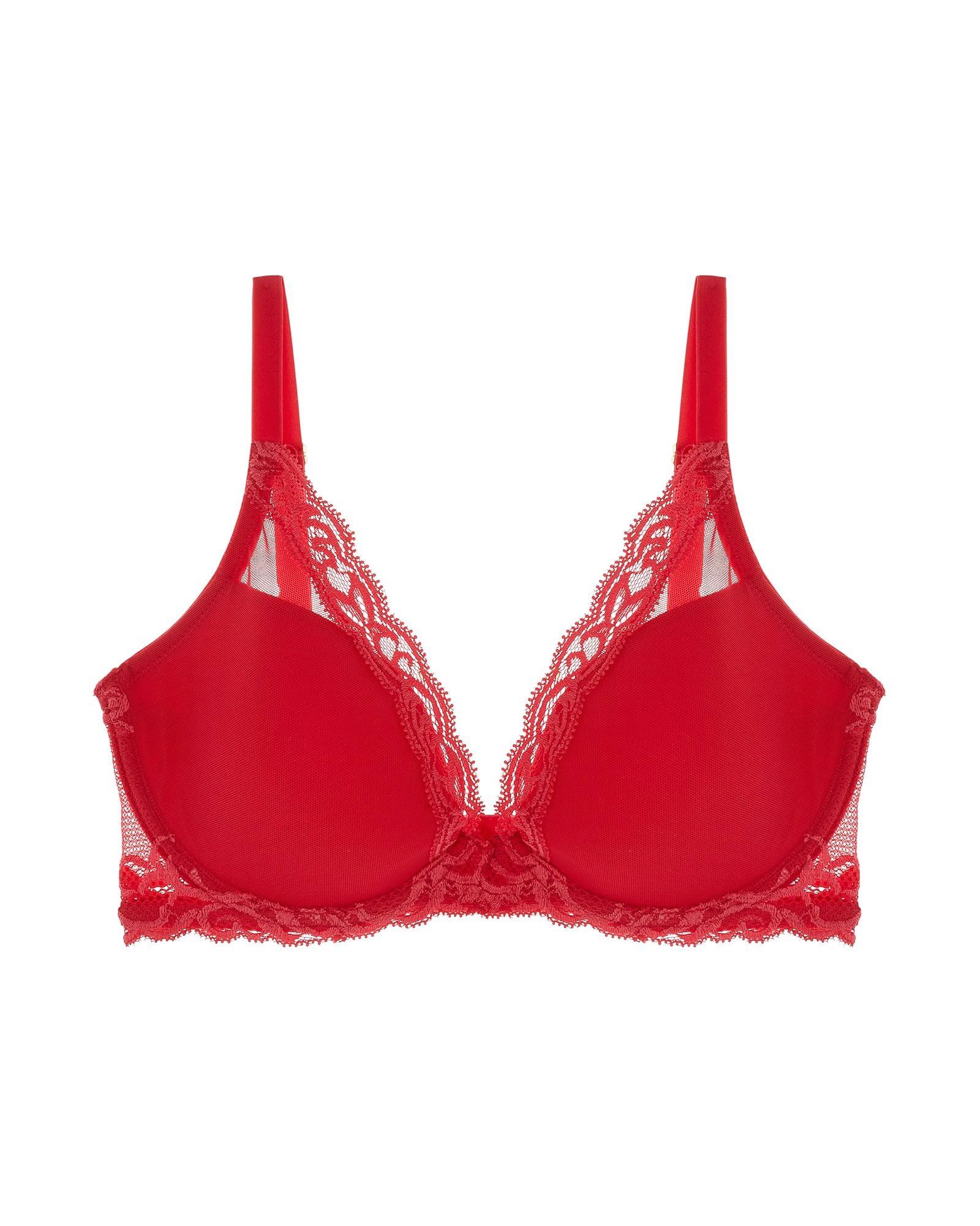 Natori Feathers Contour Plunge Bra in pink