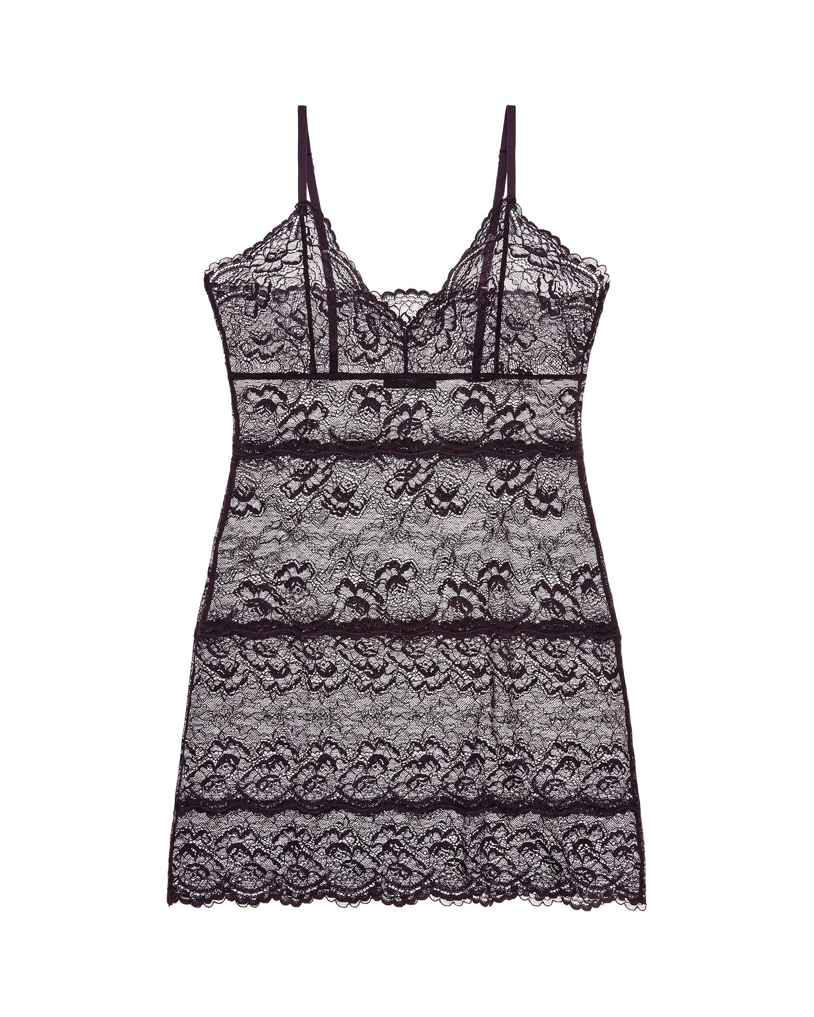 Samantha Chang All Lace Full Slip in purple